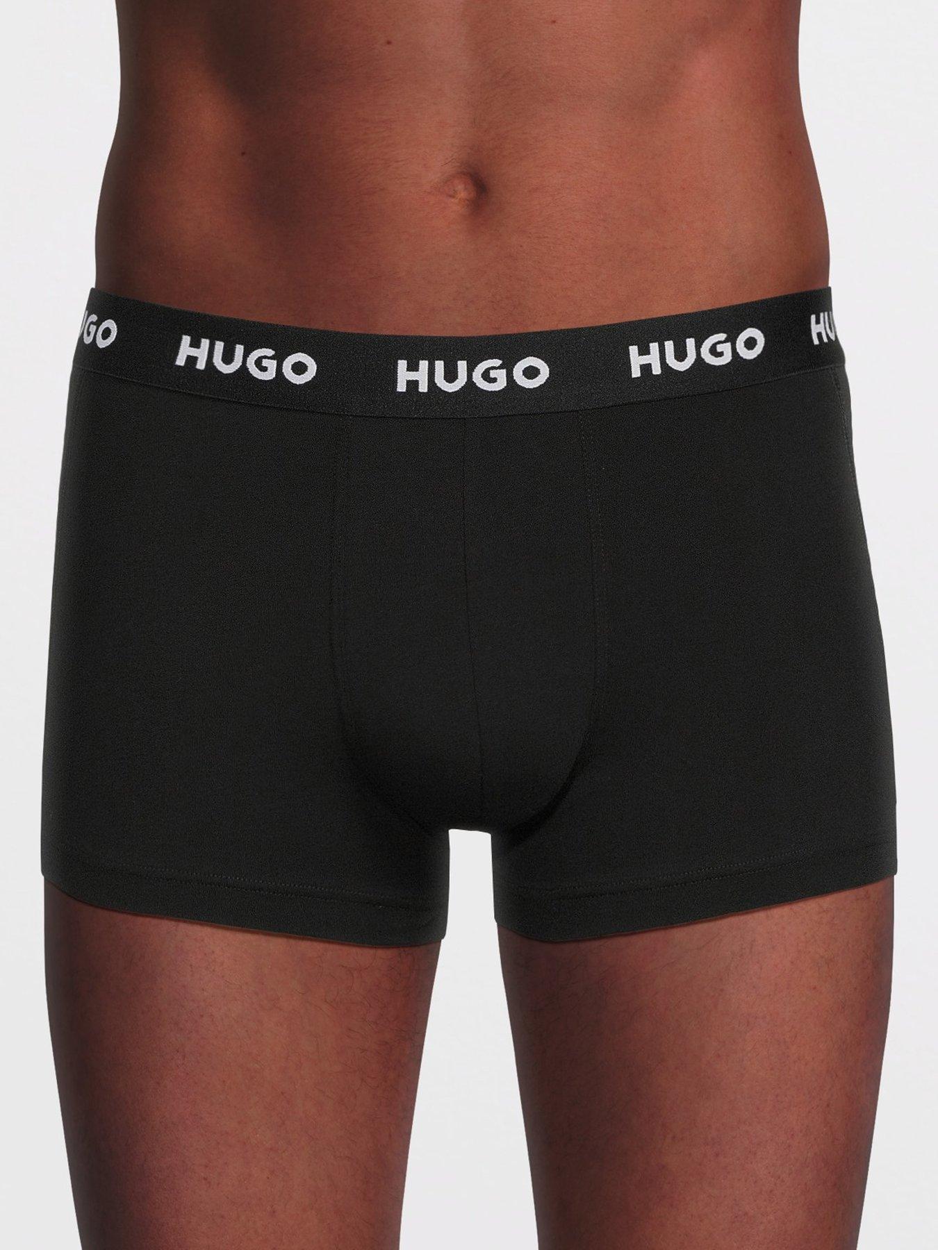 Image 2 of 4 of HUGO Bodywear Triplet 3 Pack Printed Trunks - Assorted