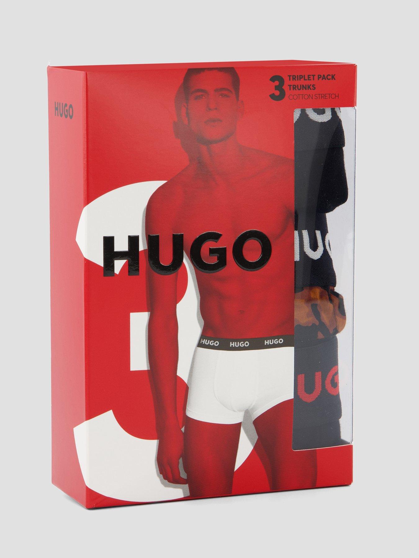 Image 4 of 4 of HUGO Bodywear Triplet 3 Pack Printed Trunks - Assorted