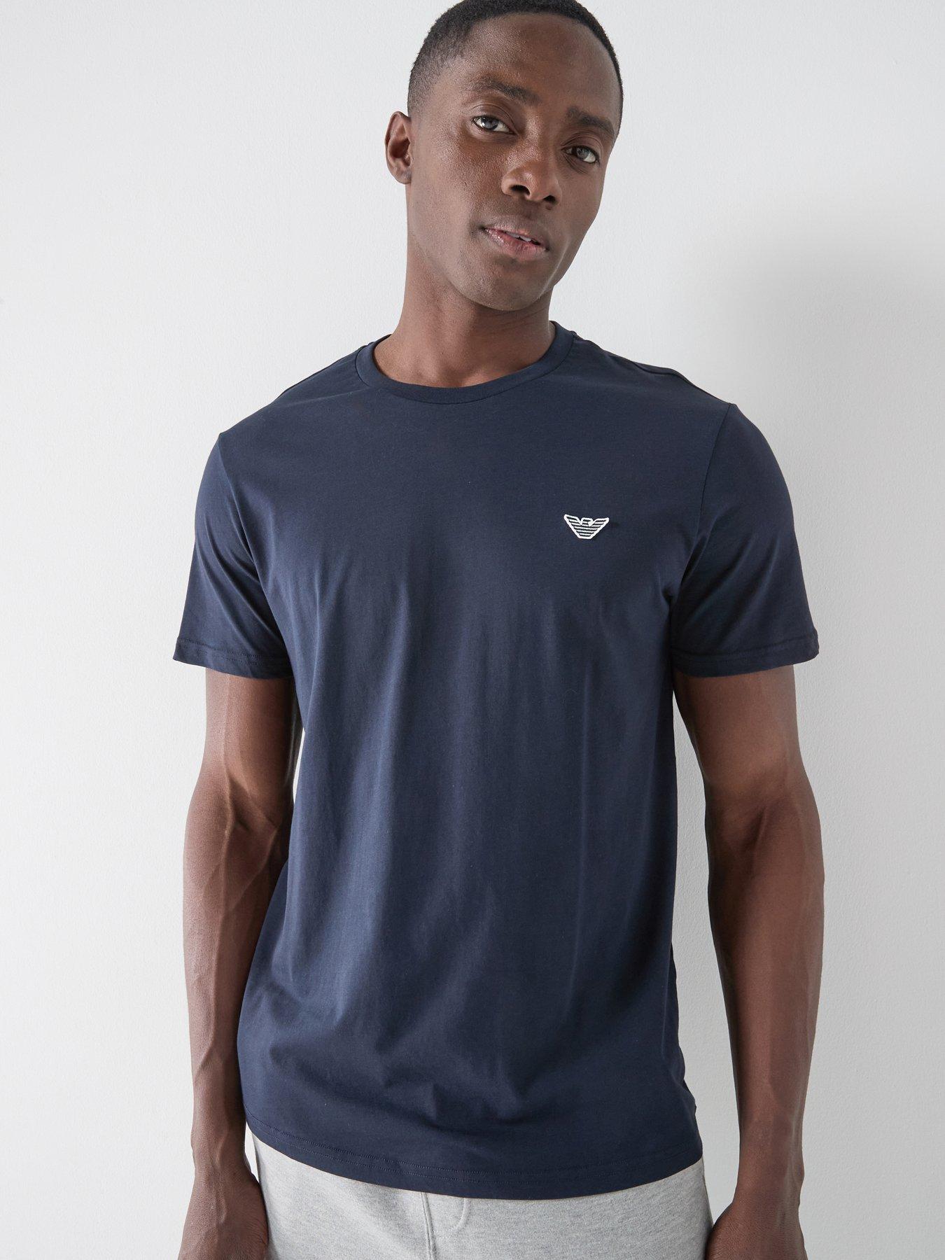 Image 1 of 4 of Emporio Armani Bodywear Essential Crew Neck T-Shirt - Dark Blue