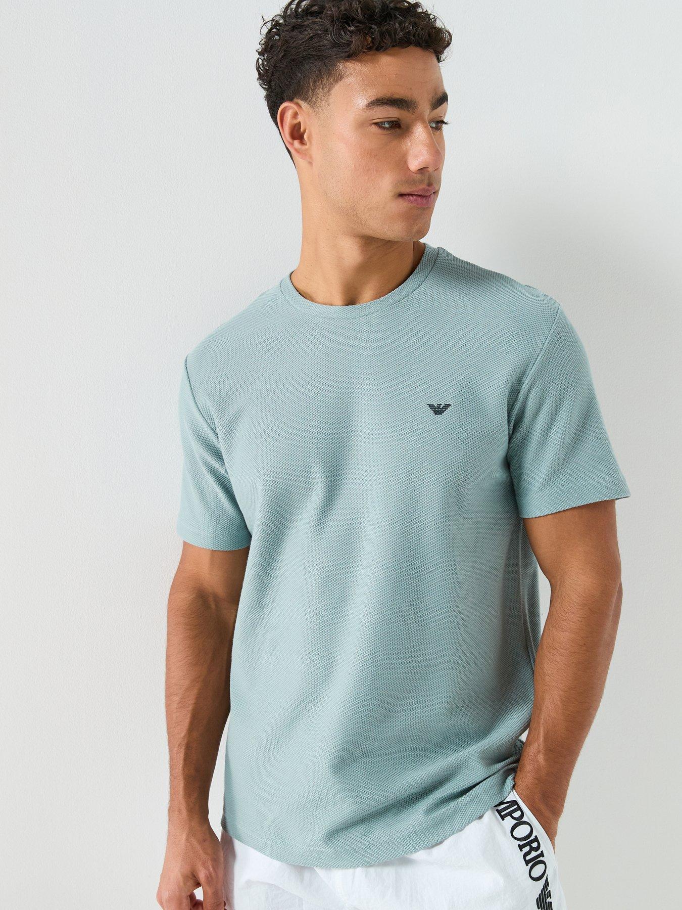 Emporio Armani Bodywear Pique Crew Neck T-Shirt - Stormy Sea