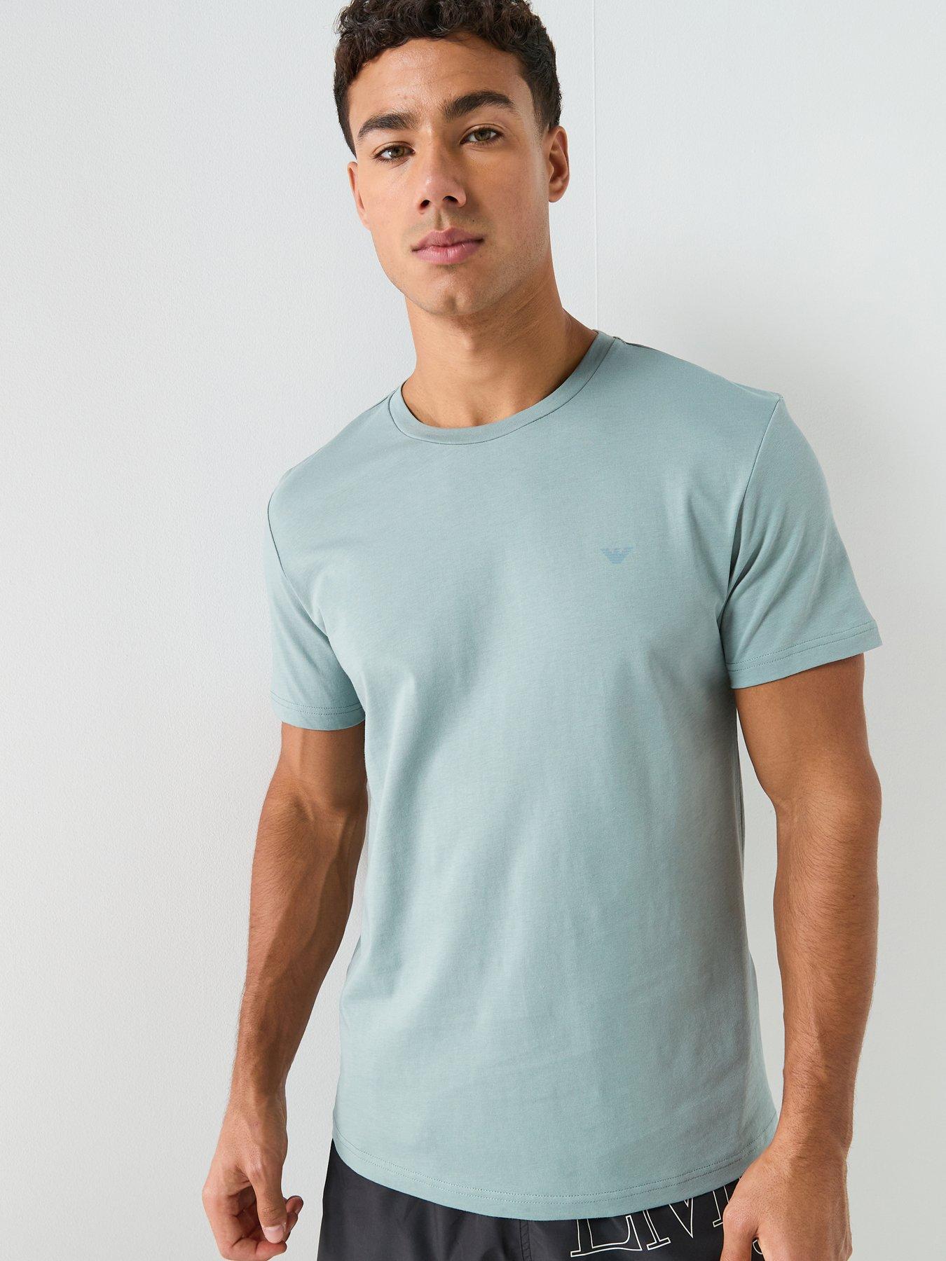 Emporio Armani Bodywear: Crew Neck T-Shirt - Light Blue