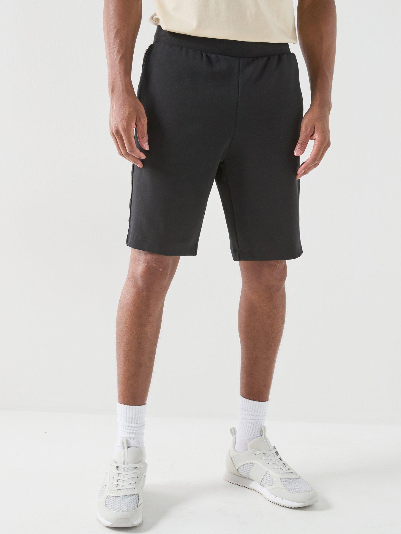 Image 1 of 6 of EA7 Emporio Armani Train Taped Sleeve Bermuda Shorts - Black