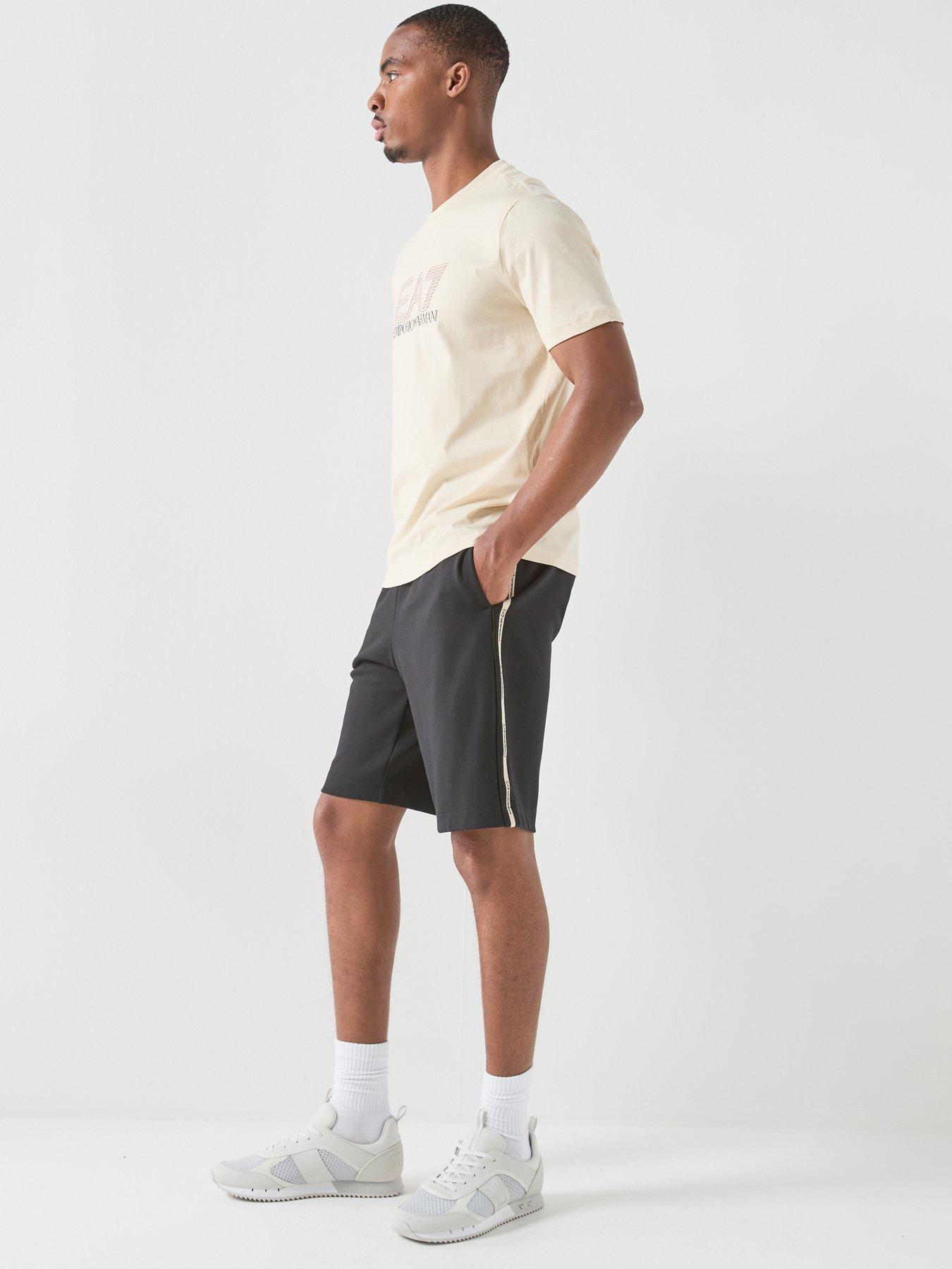 Image 5 of 6 of EA7 Emporio Armani Train Taped Sleeve Bermuda Shorts - Black