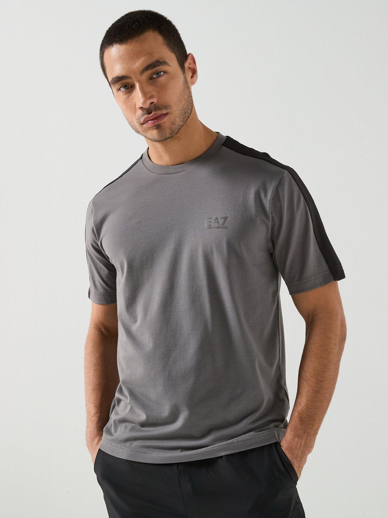 EA7 Emporio Armani Natural Ventus T-Shirt, Grey, Size Xl, Men