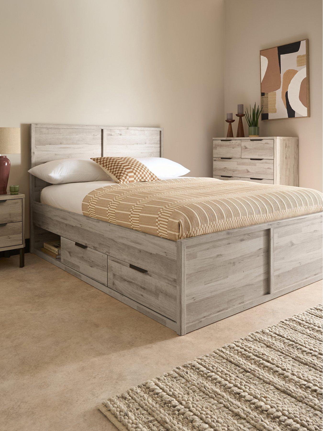 Image 1 of 7 of The Very Collection Harlem Storage Bed with Mattress Options (Buy &amp; SAVE!) - Grey Oak -&nbsp;FSC&reg; Certified