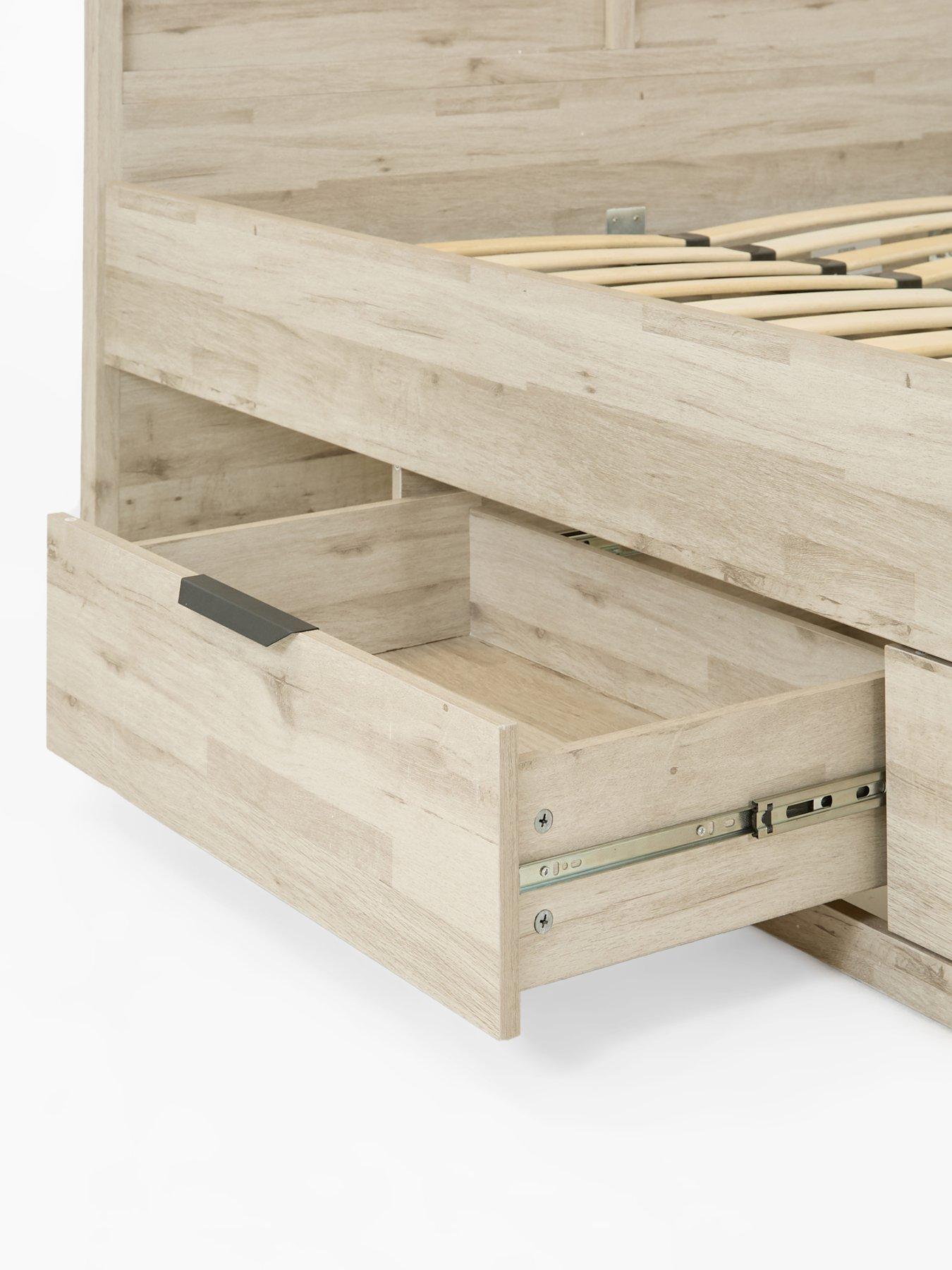 Image 5 of 7 of The Very Collection Harlem Storage Bed with Mattress Options (Buy &amp; SAVE!) - Grey Oak -&nbsp;FSC&reg; Certified