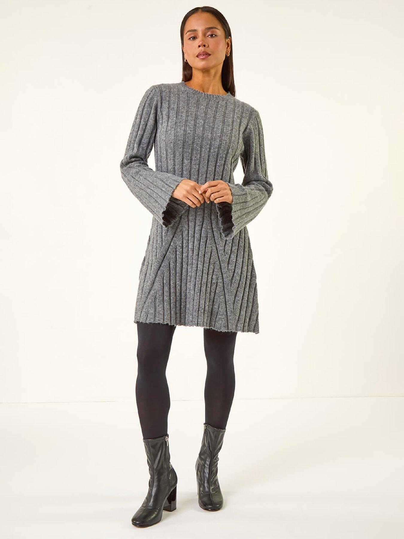 Roman Petite High Neck Knitted Dress