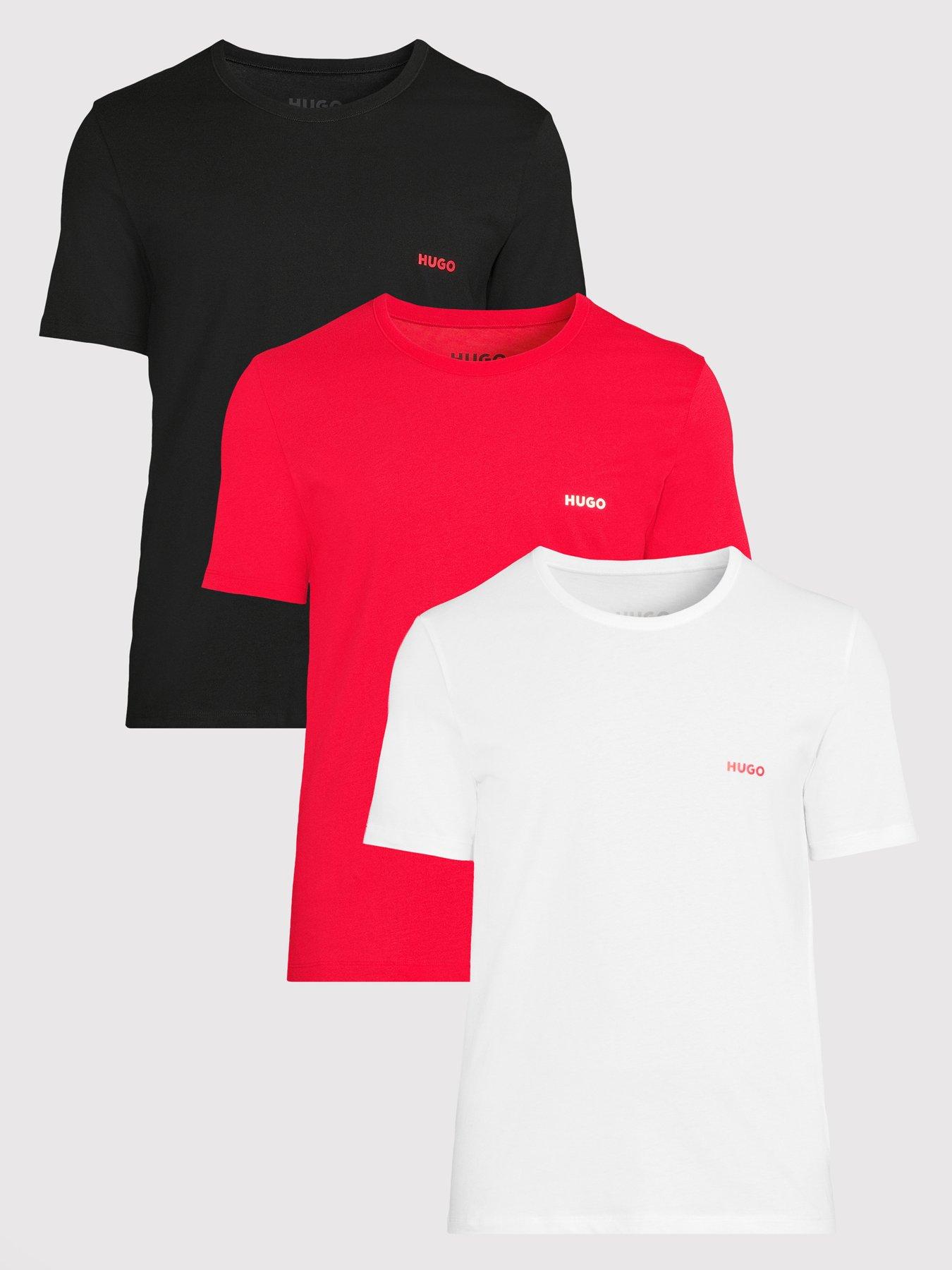 HUGO Bodywear Triplet 3 Pack Loungewear T-Shirts - Assorted