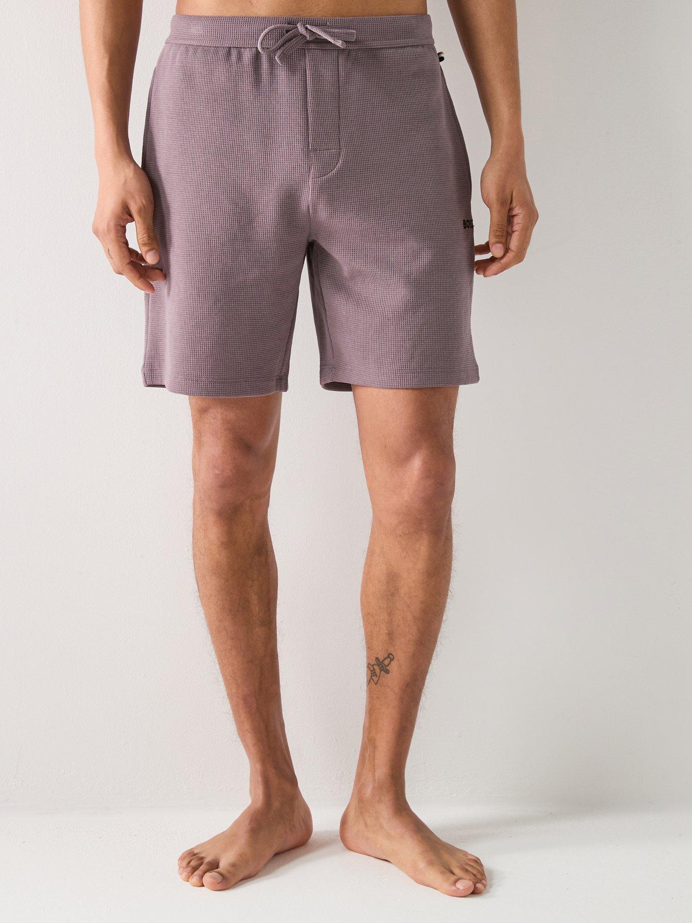 BOSS Waffle Loungewear Shorts - Dark Grey