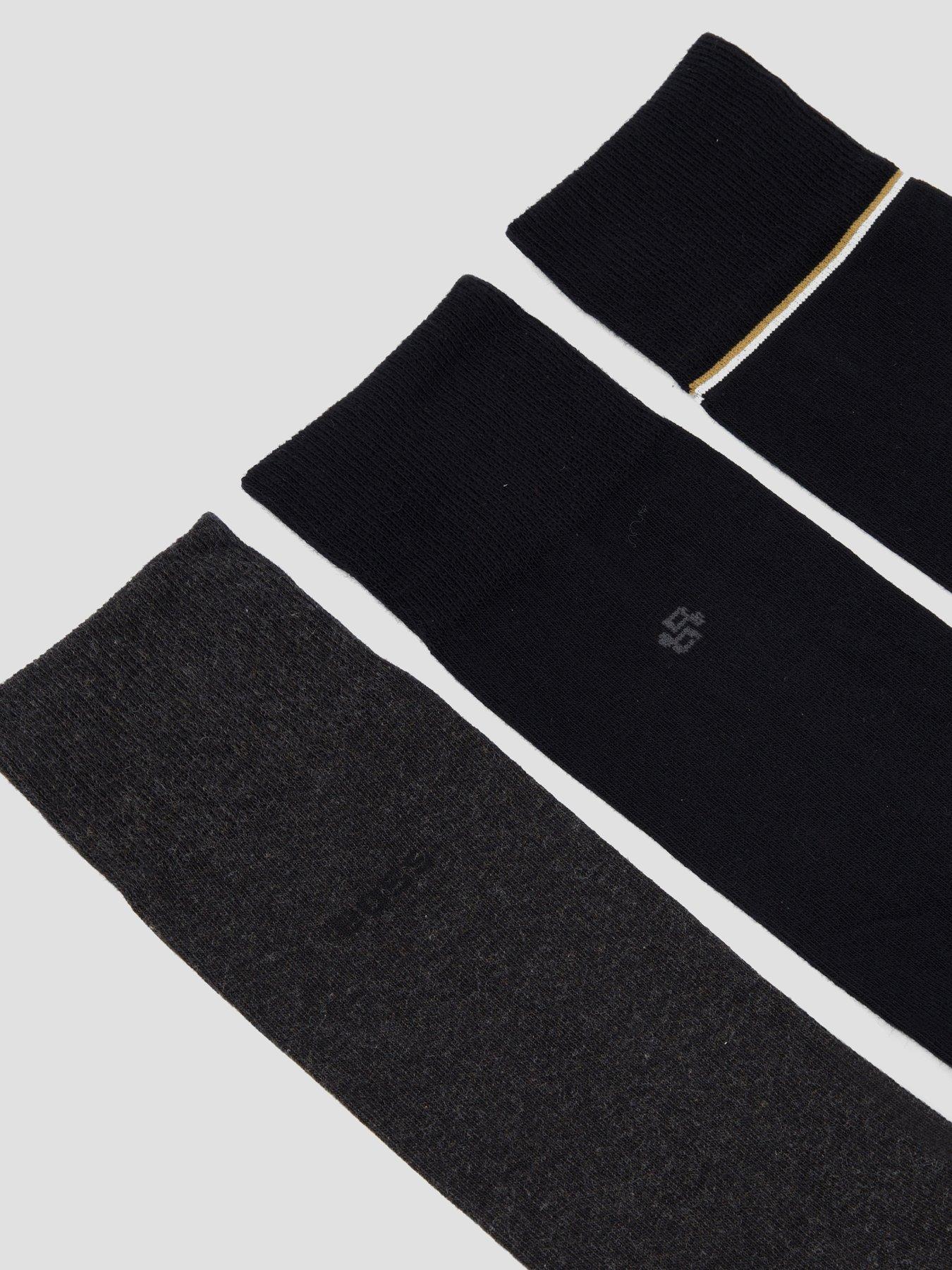 Image 3 of 5 of BOSS 3P Gift Box Crew Socks - Black