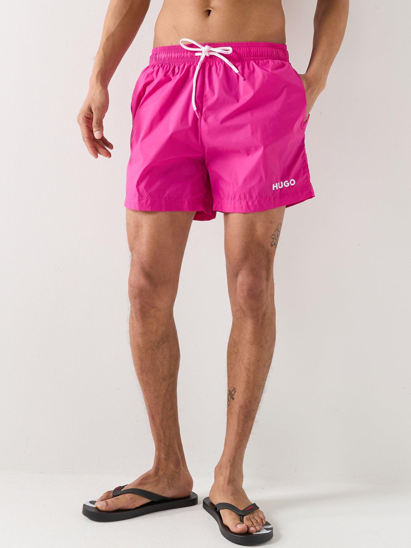 HUGO Haiti Small Logo Swim Shorts - Pink