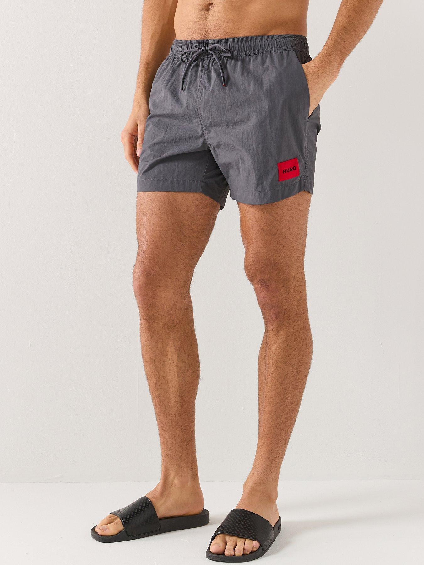 HUGO Dominica Swim Shorts, Dark Grey, Size 2Xl, Men