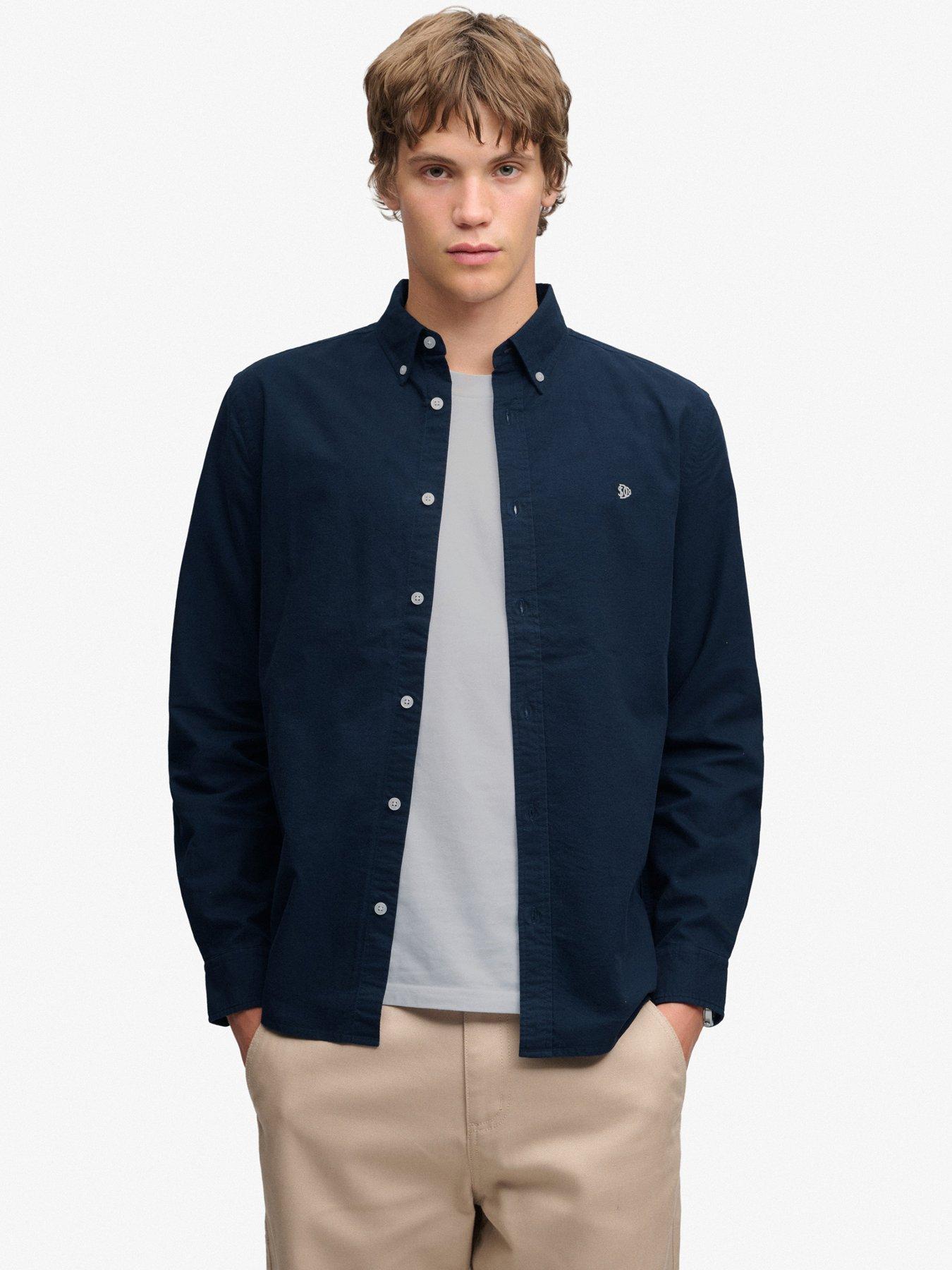 Superdry Classic Oxford Long Sleeve Shirt - Navy