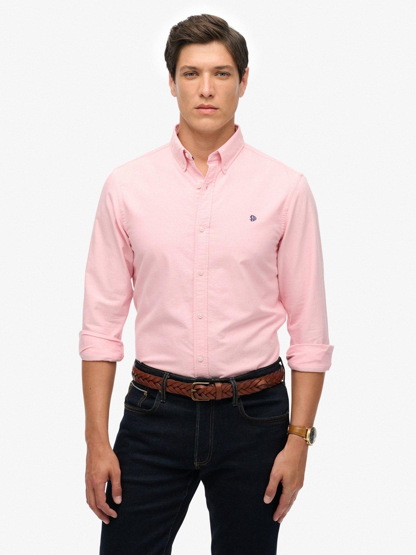 Superdry Classic Oxford Long Sleeve Shirt - Pink