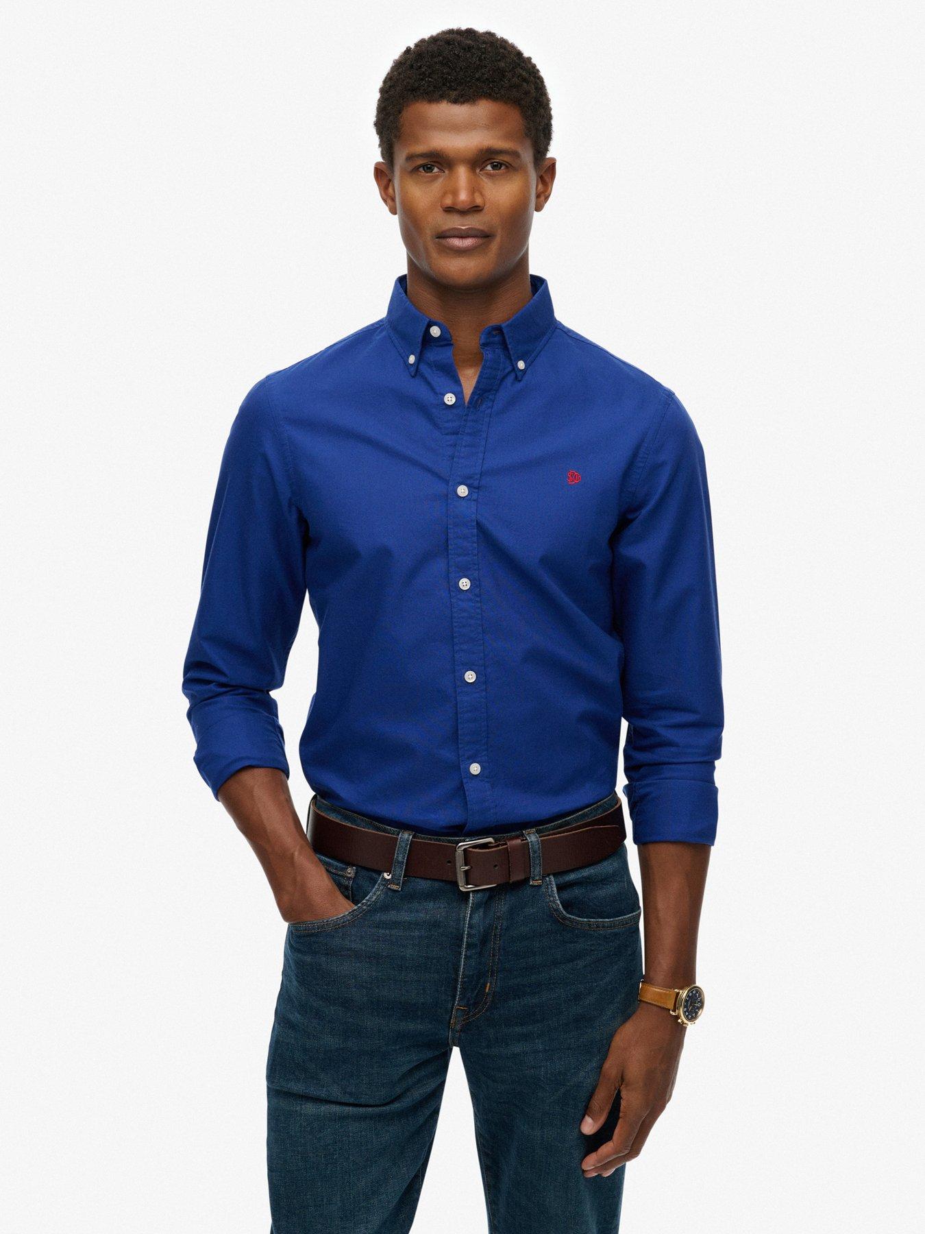 Superdry superdry Classic Oxford Long Sleeve Shirt - Blue