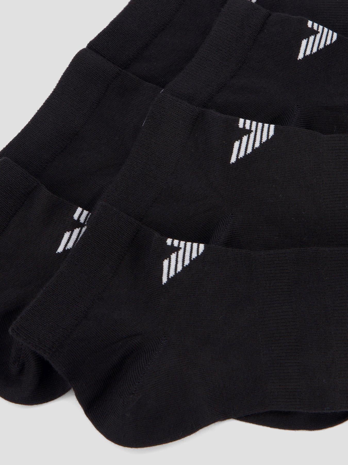Image 3 of 3 of Emporio Armani Bodywear 3 Pack Eagle Trainer Liner Socks - Black