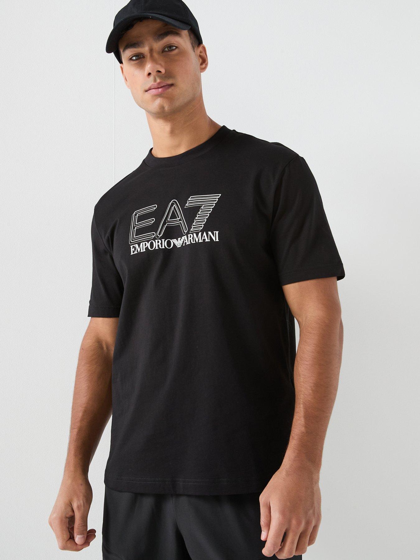 EA7 Emporio Armani Train Visibility T-Shirt, Black, Size Xl, Men