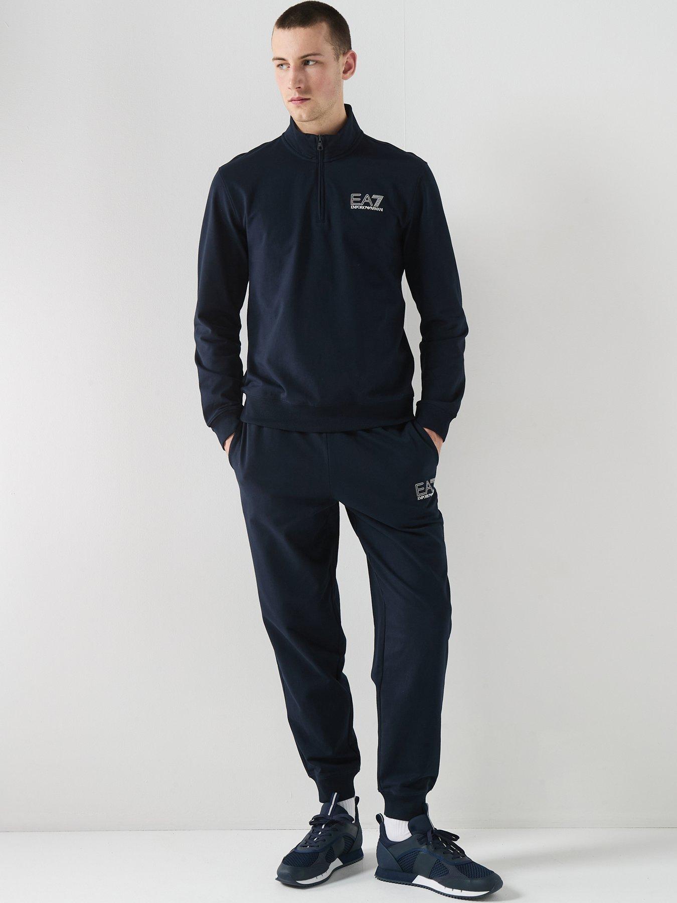 EA7 Emporio Armani Train Visibility 1/4 Zip Tracksuit - Dark Blue