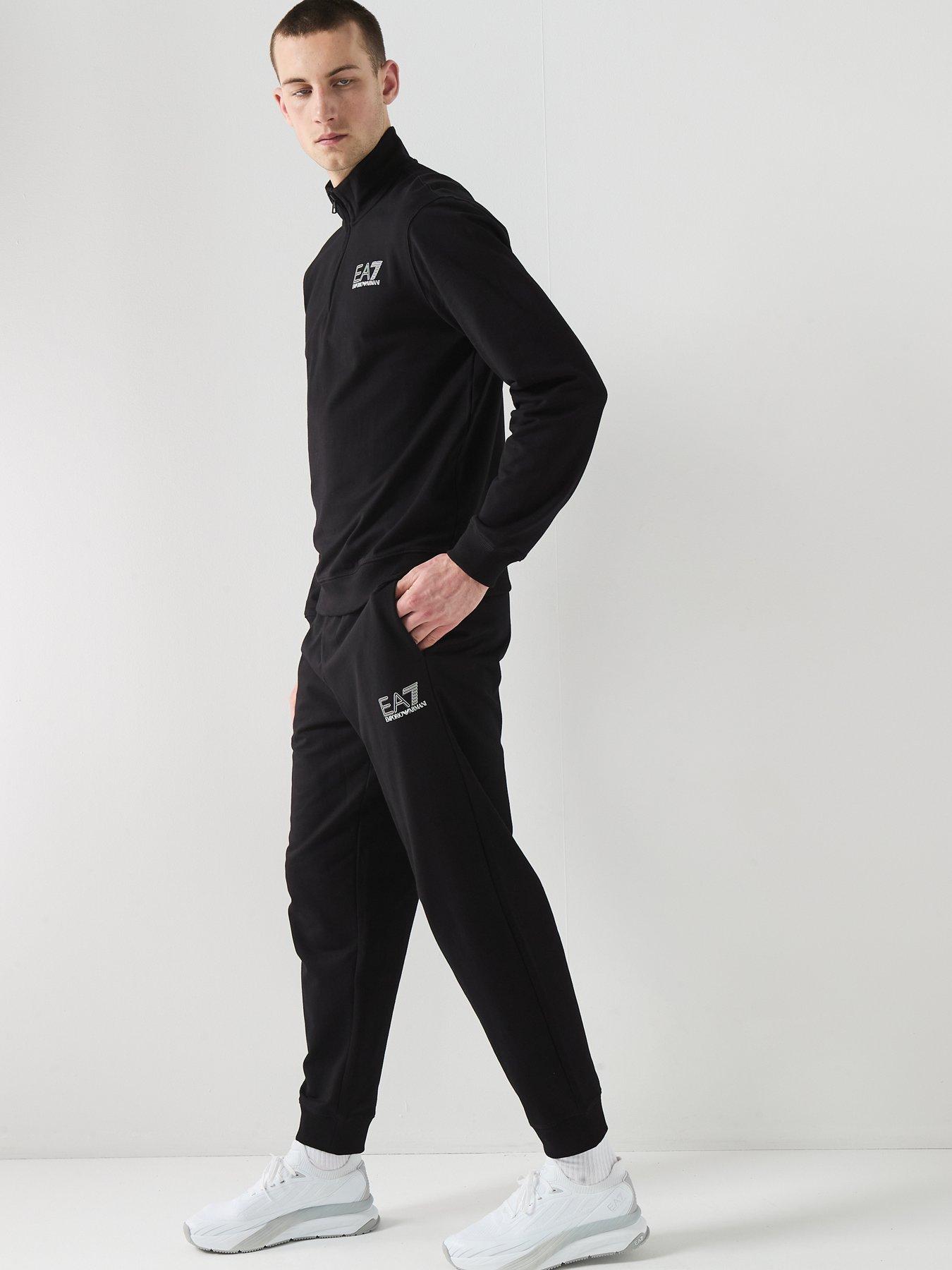 Image 3 of 6 of EA7 Emporio Armani Train Visibility 1/4 Zip Tracksuit - Black