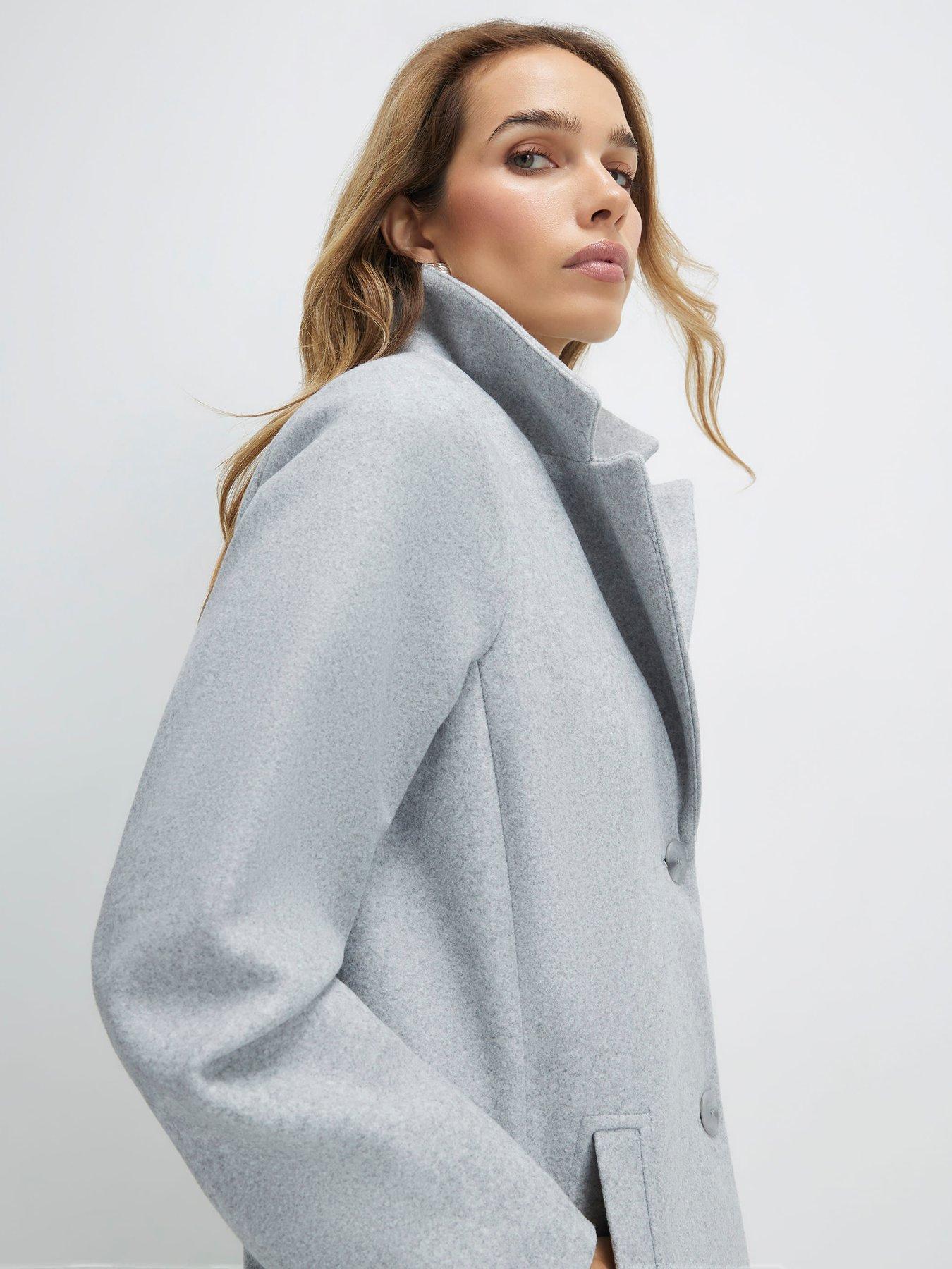 Image 4 of 6 of River Island Unlined Core SB Coat - Grey