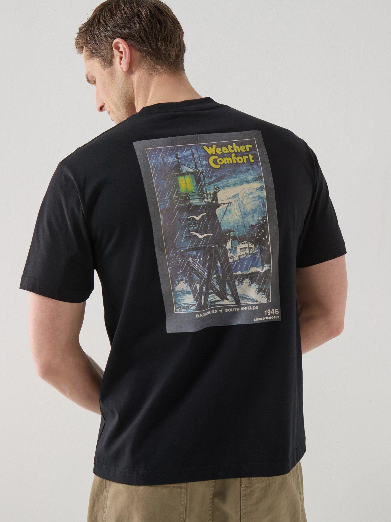 Barbour 1946 Back Graphic Relaxed Fit T-Shirt - Black