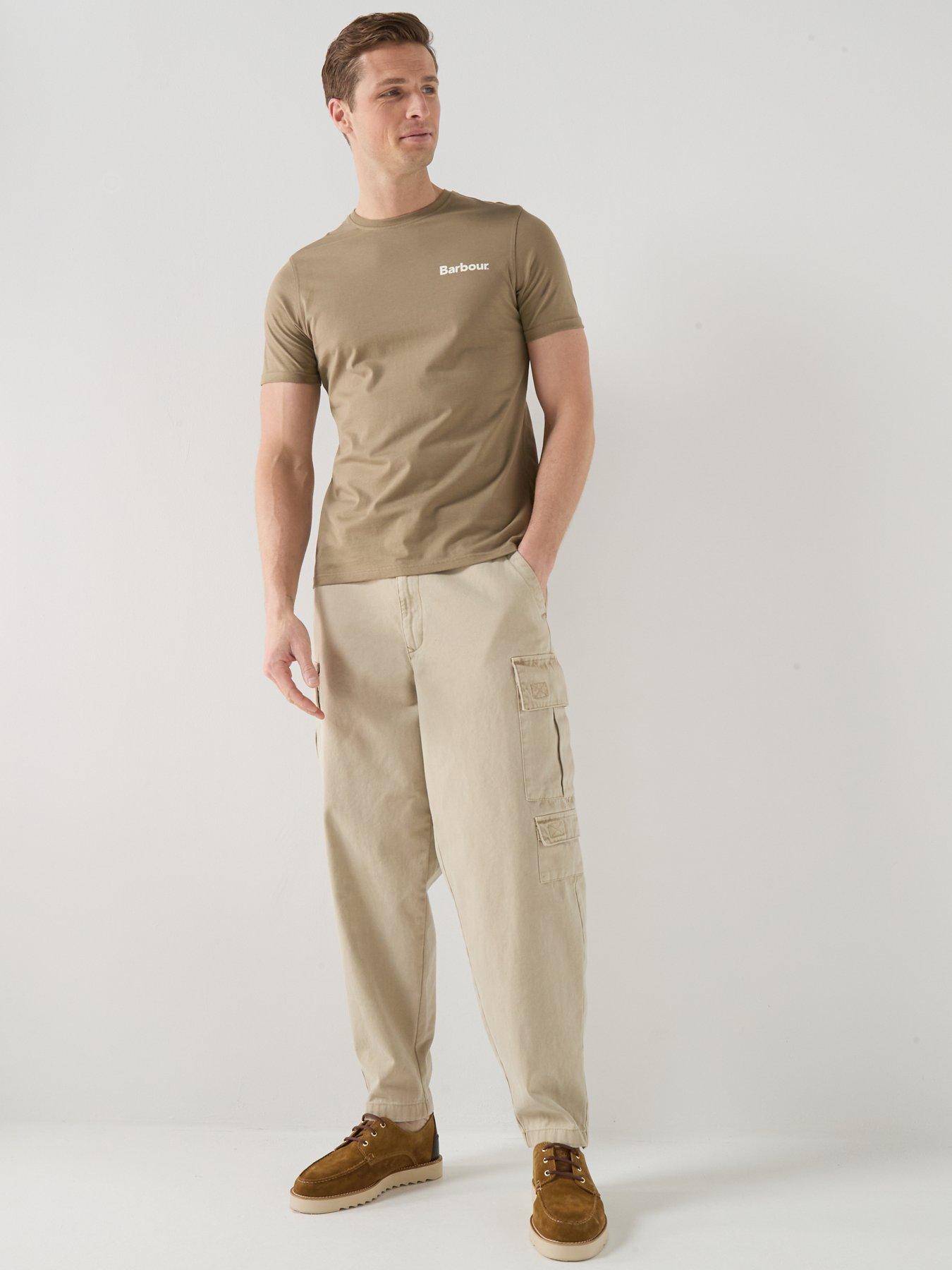 Image 3 of 4 of Barbour Camber Back Graphic Relaxed Fit T-Shirt - Khaki