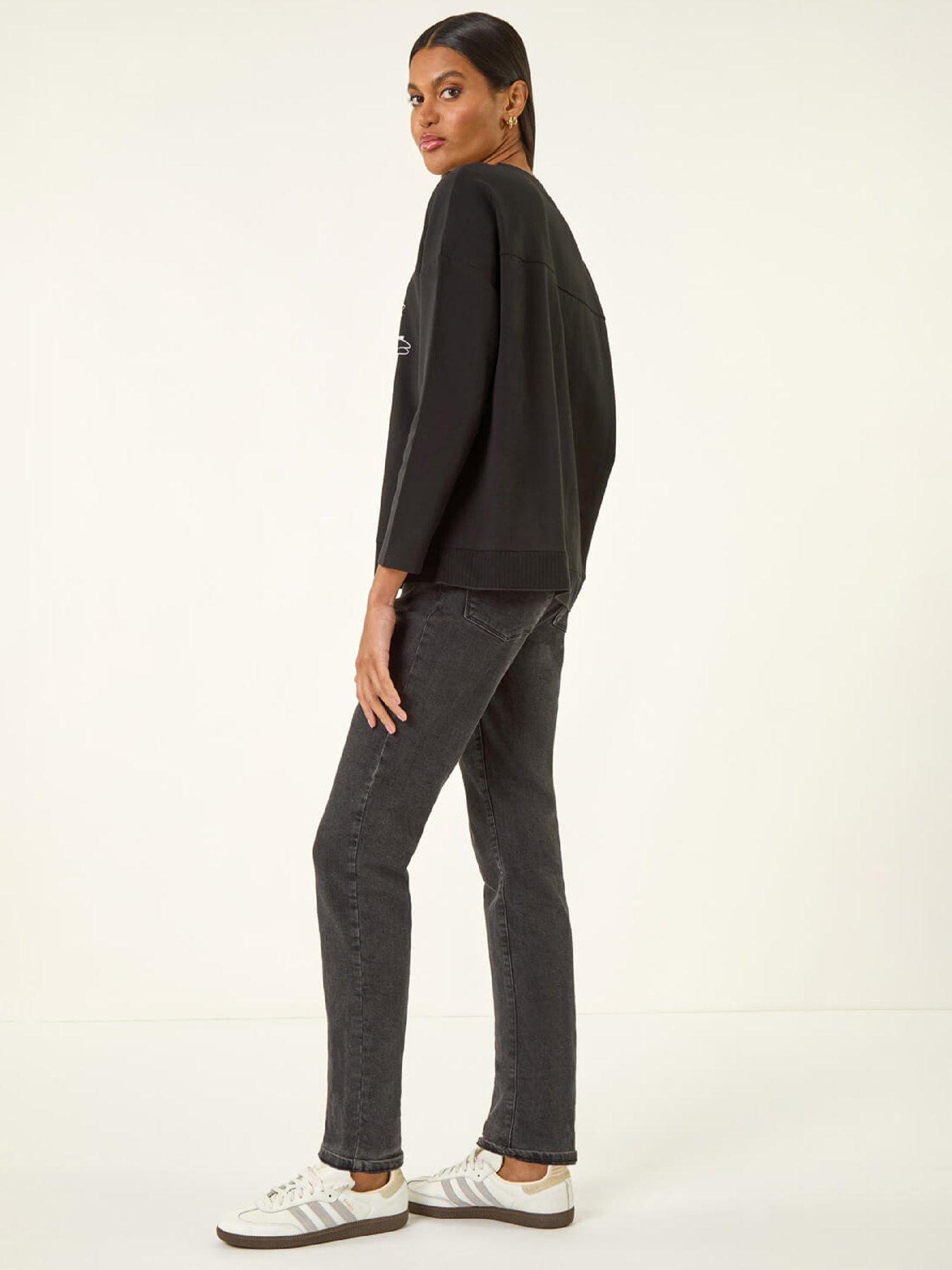 Image 2 of 5 of Roman Floral Print Stretch Top