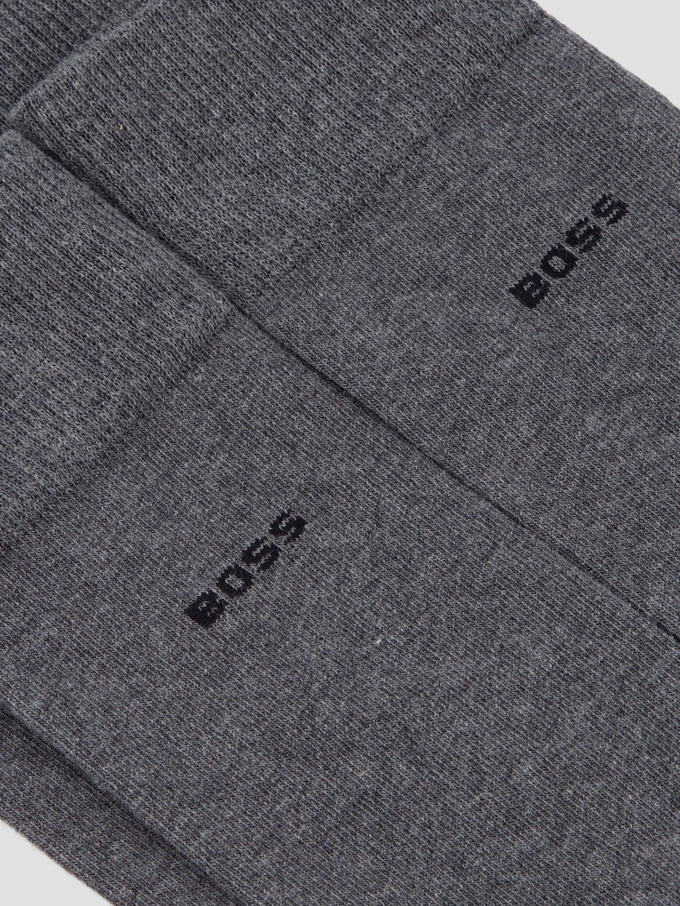 Image 3 of 3 of BOSS 2 Pack Small Logo Cotton Crew Socks - Grey