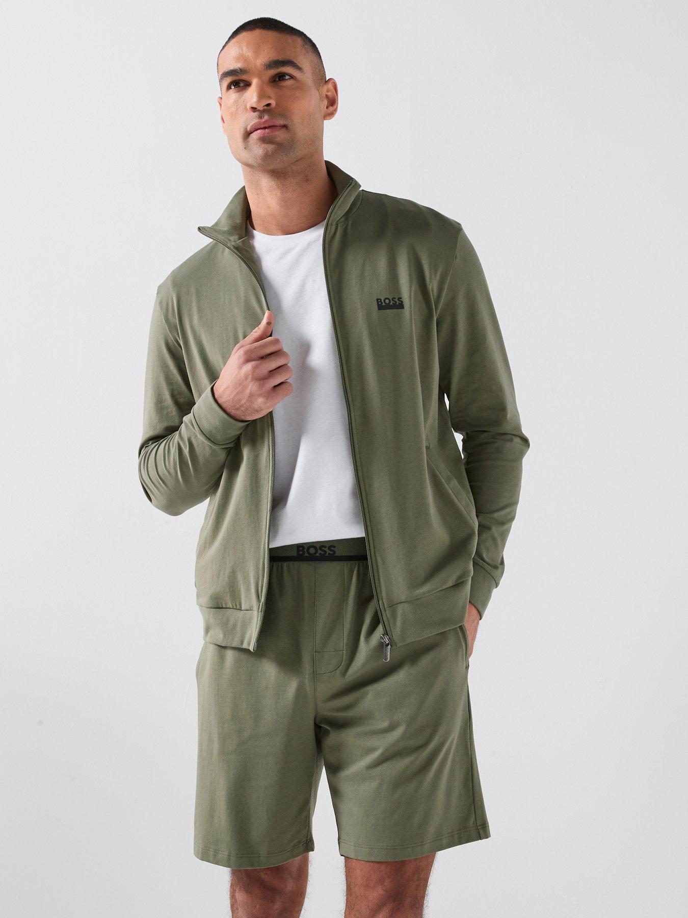BOSS 365 Funnel Neck  &  Short Tracksuit Set - Green
