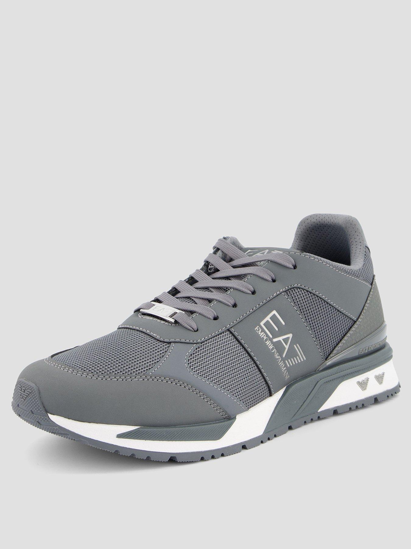 Image 2 of 7 of EA7 Emporio Armani Mesh &amp; Pu Trainers - Grey