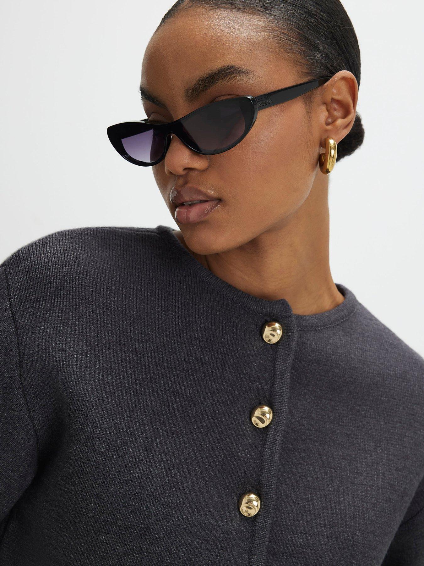 Image 4 of 4 of River Island Structured Sleeve Cardigan - Grey