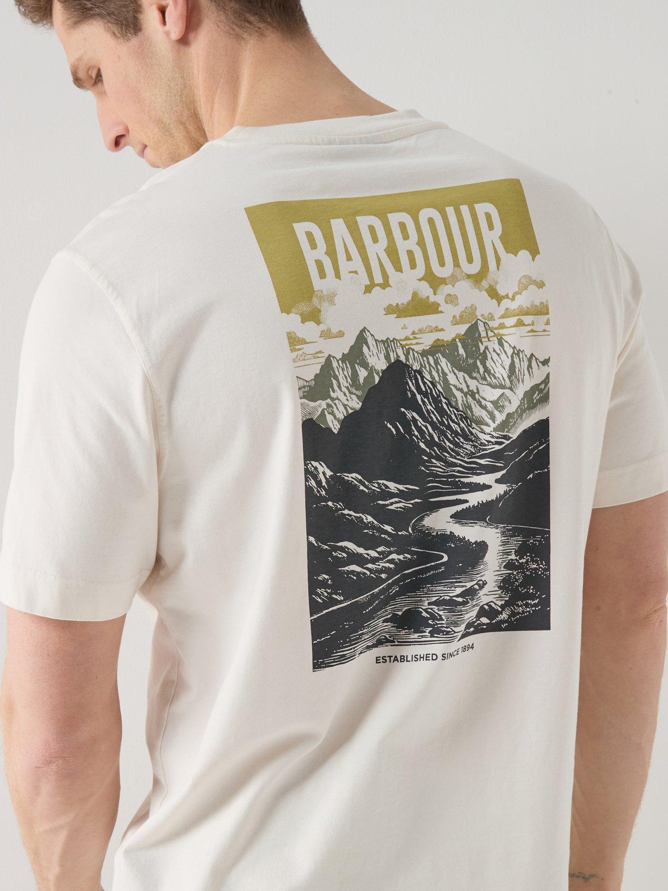 Barbour Morden Back Graphic Relaxed Fit T-Shirt - Natural