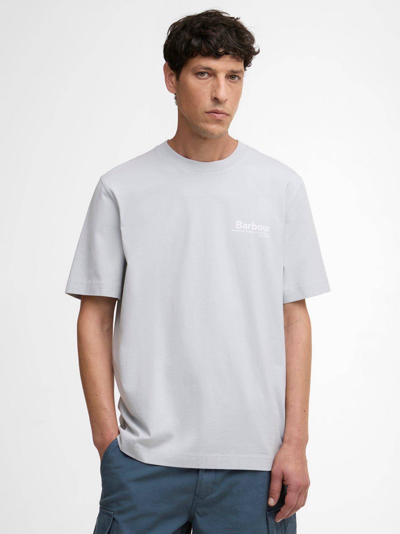 Barbour: Wildfell Back Graphic Relaxed Fit T-Shirt - Light Blue