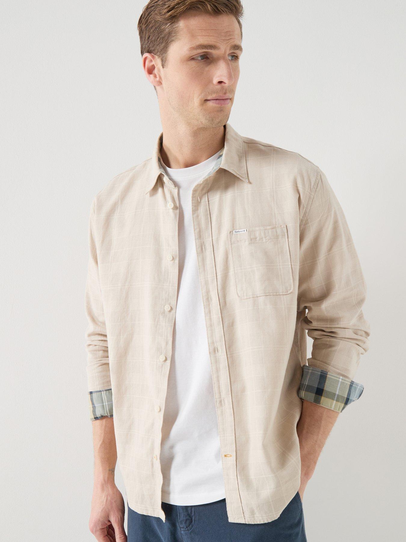 Barbour Kingswell Textured Tartan Relaxed Fit Shirt - Beige
