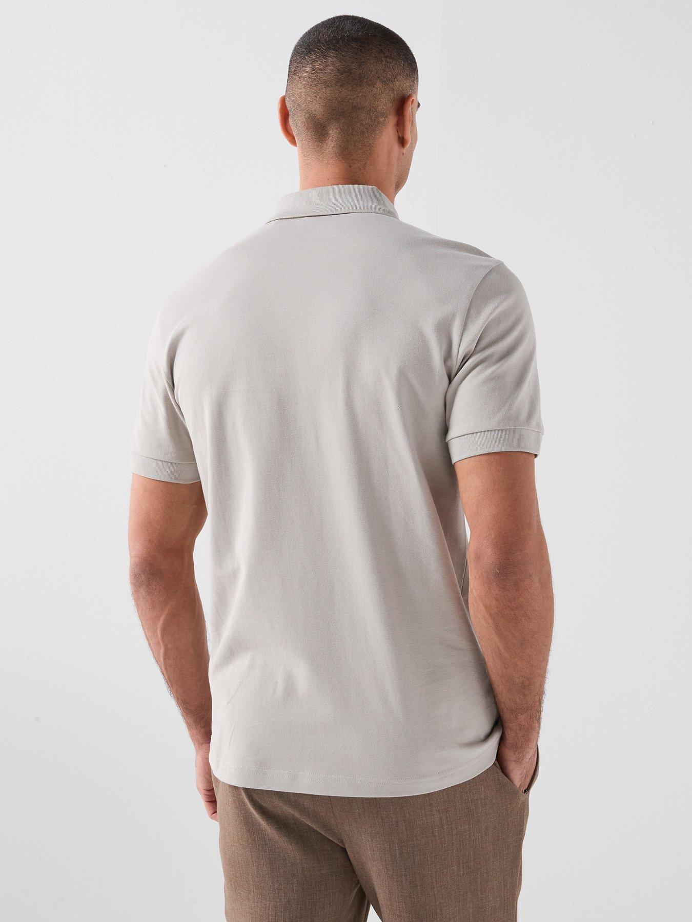 Image 2 of 4 of BOSS Quarter Zip Polo Shirt - Light Grey
