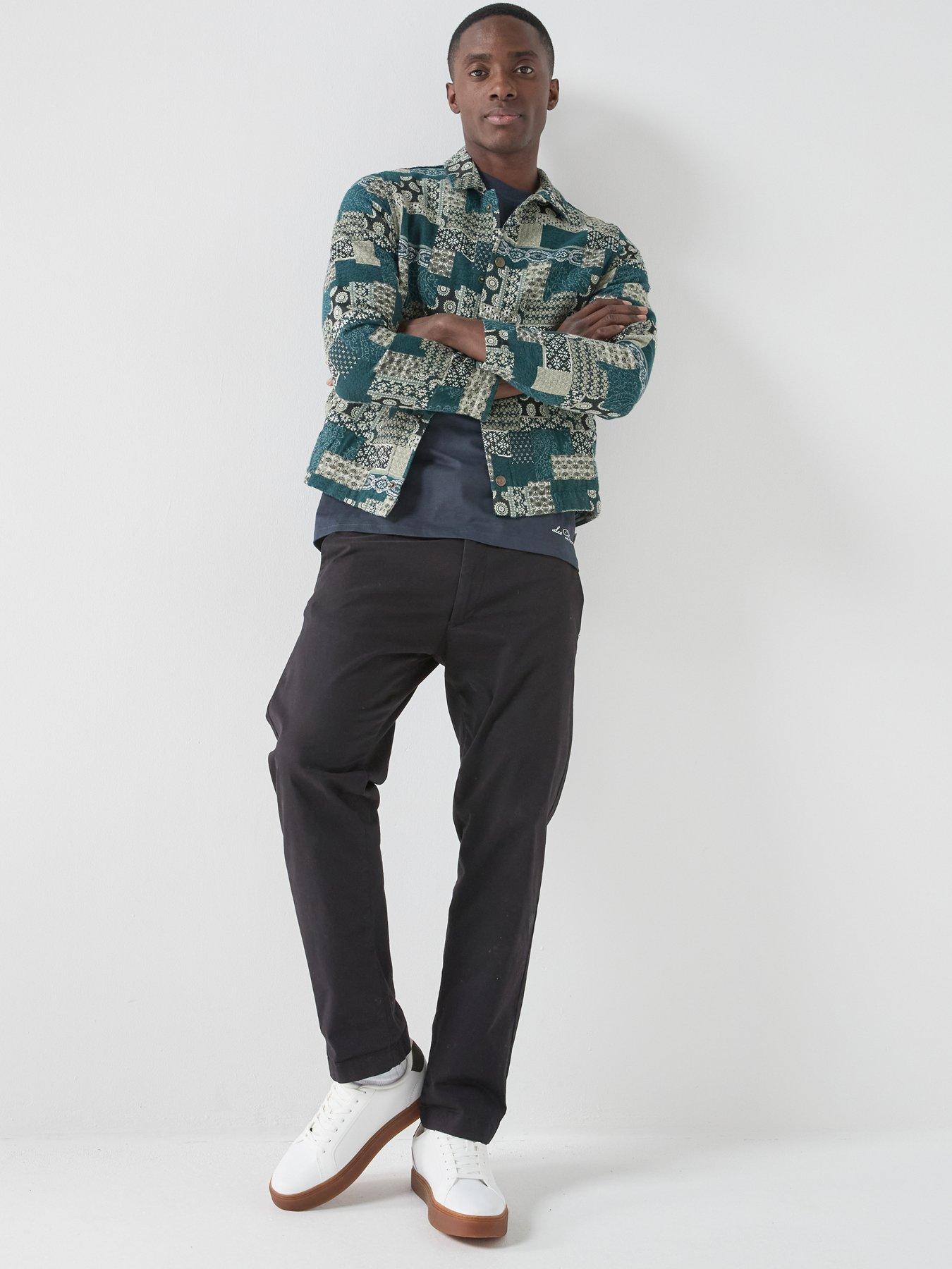 Image 5 of 5 of Les Deux All Over Jacquard Overshirt - Dark Green