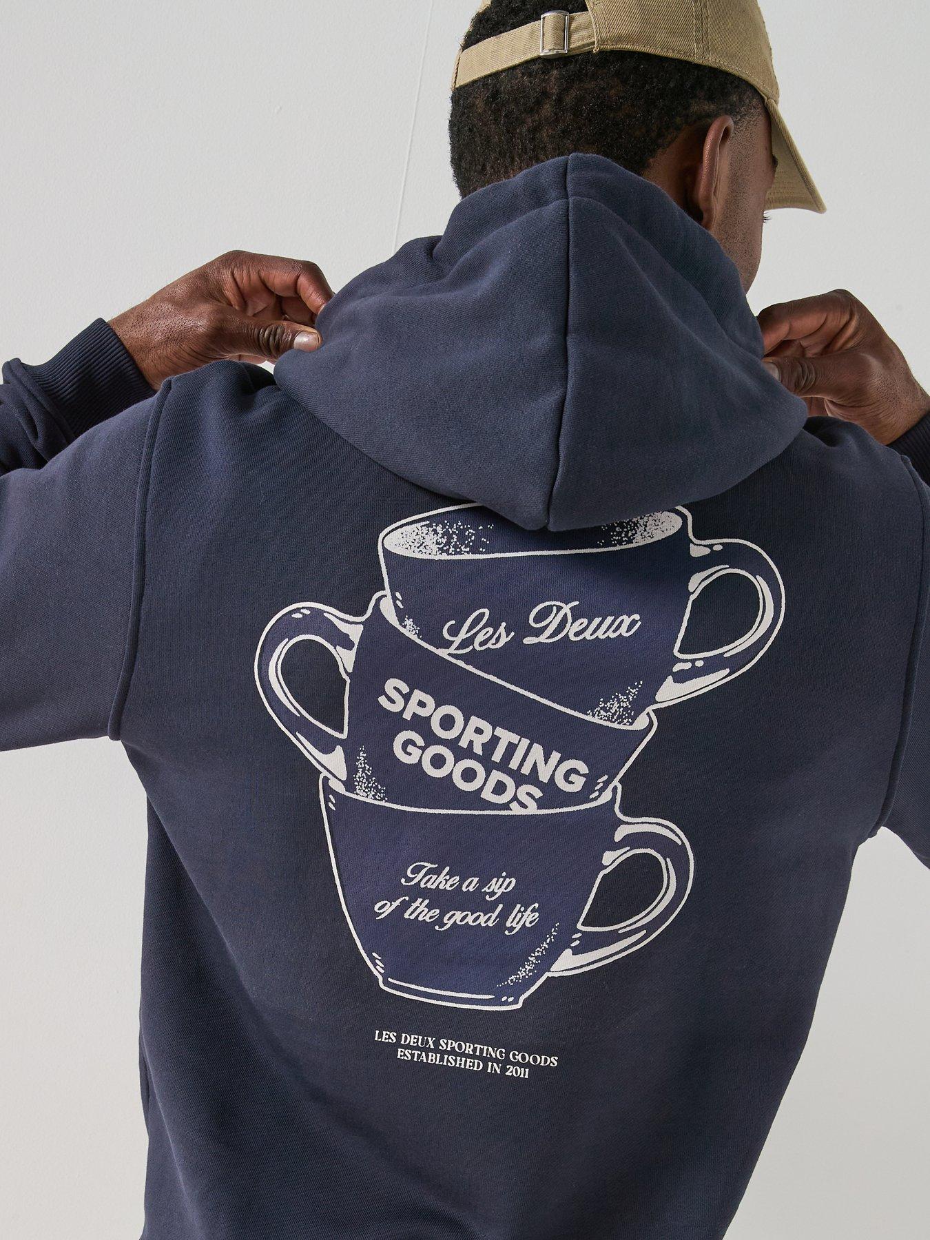 Les Deux Ben Artist Back Graphic Hoodie - Navy