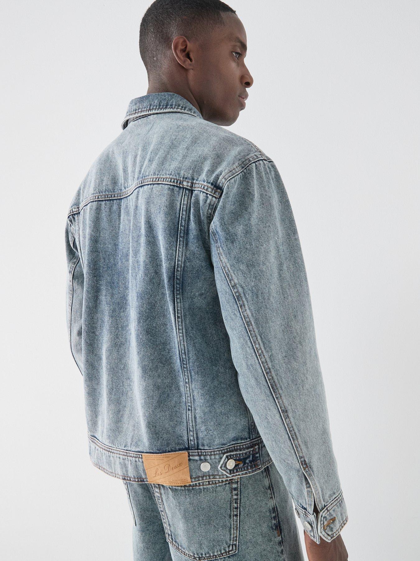 Image 2 of 6 of Les Deux Rally Ice Blue Denim Jacket - Light Blue