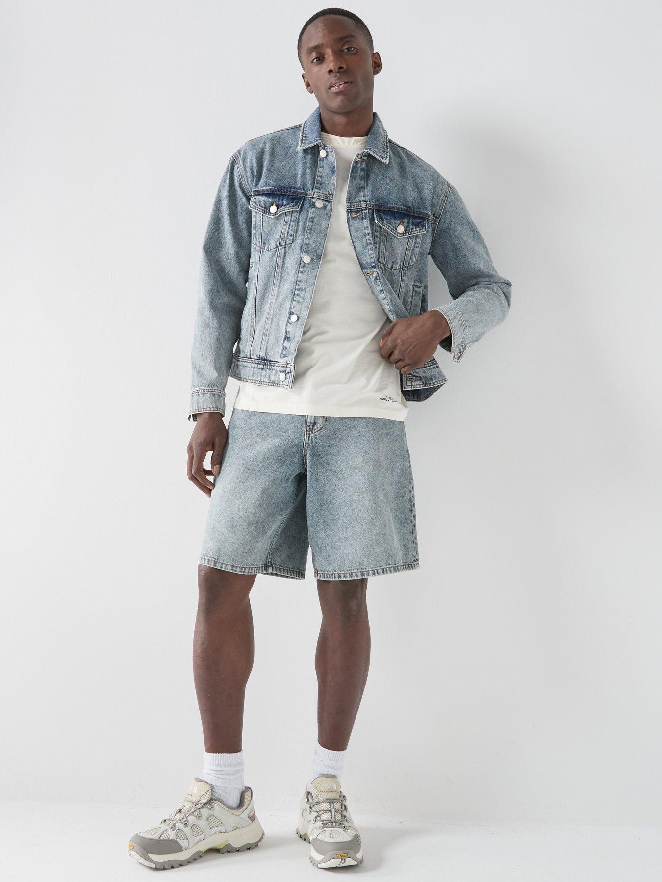 Image 3 of 6 of Les Deux Rally Ice Blue Denim Jacket - Light Blue