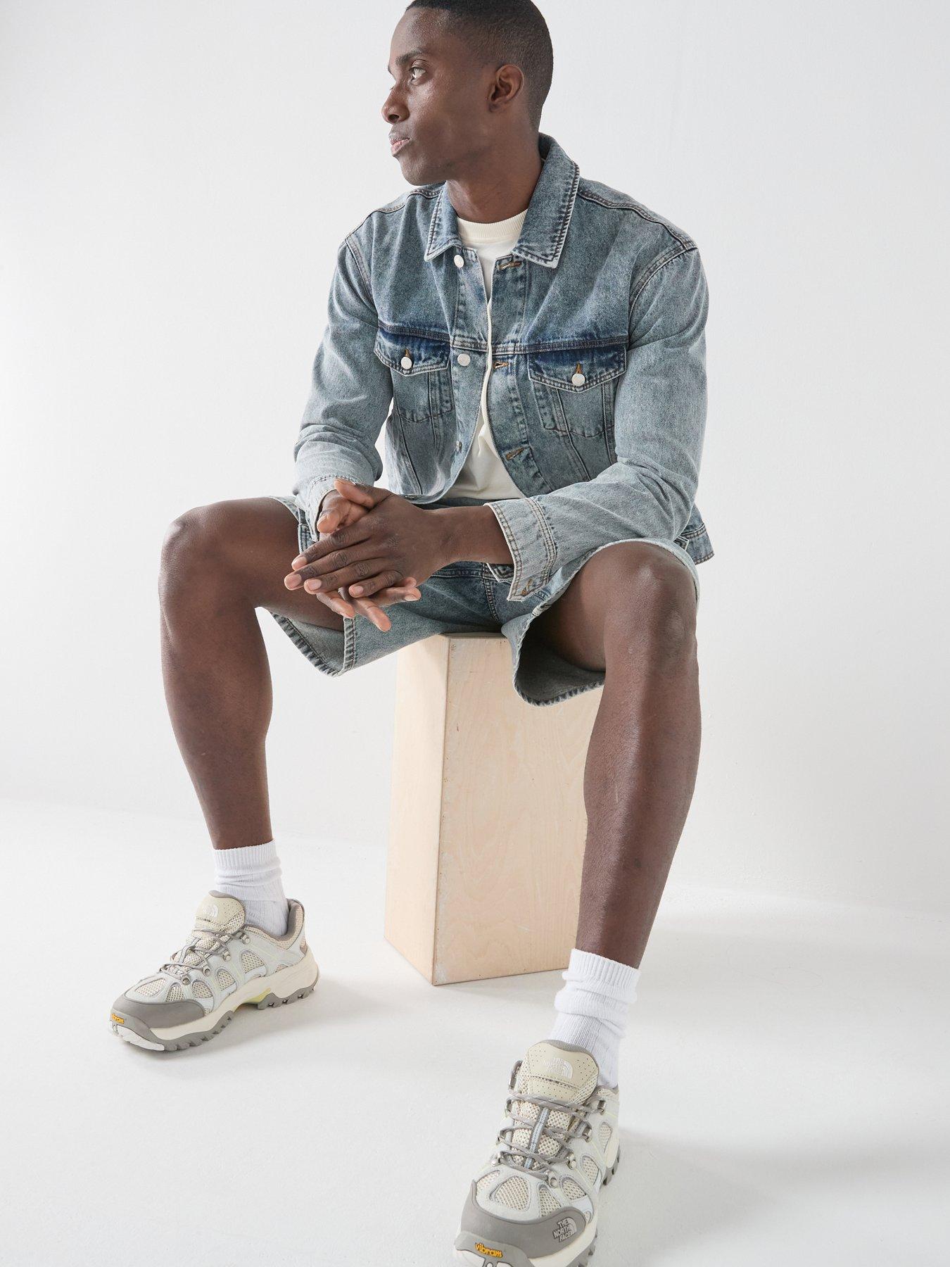 Image 5 of 6 of Les Deux Rally Ice Blue Denim Jacket - Light Blue