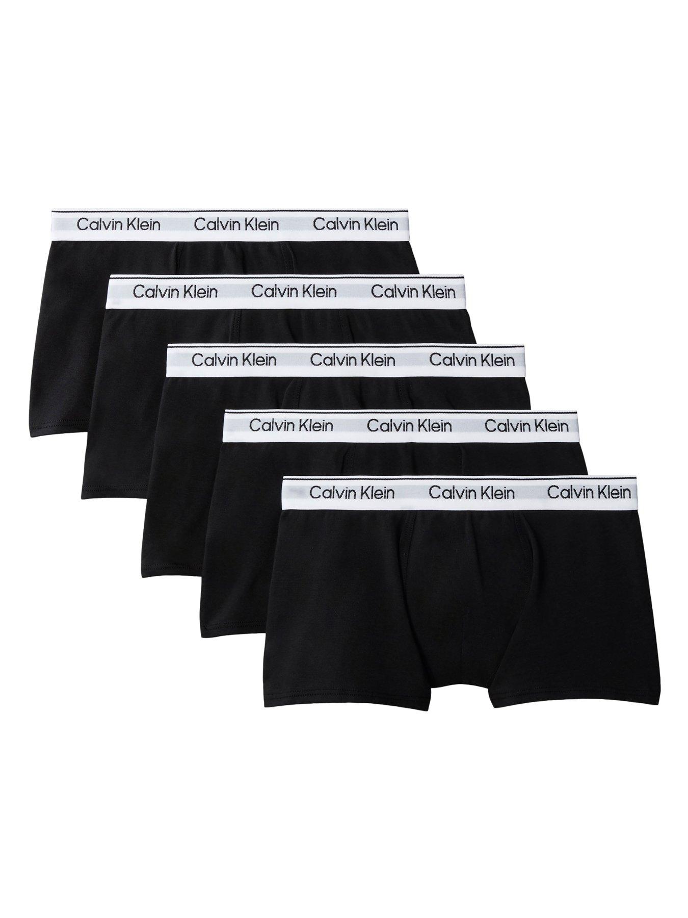 Calvin Klein Boys 5 Pack Modern Cotton Trunk - Black