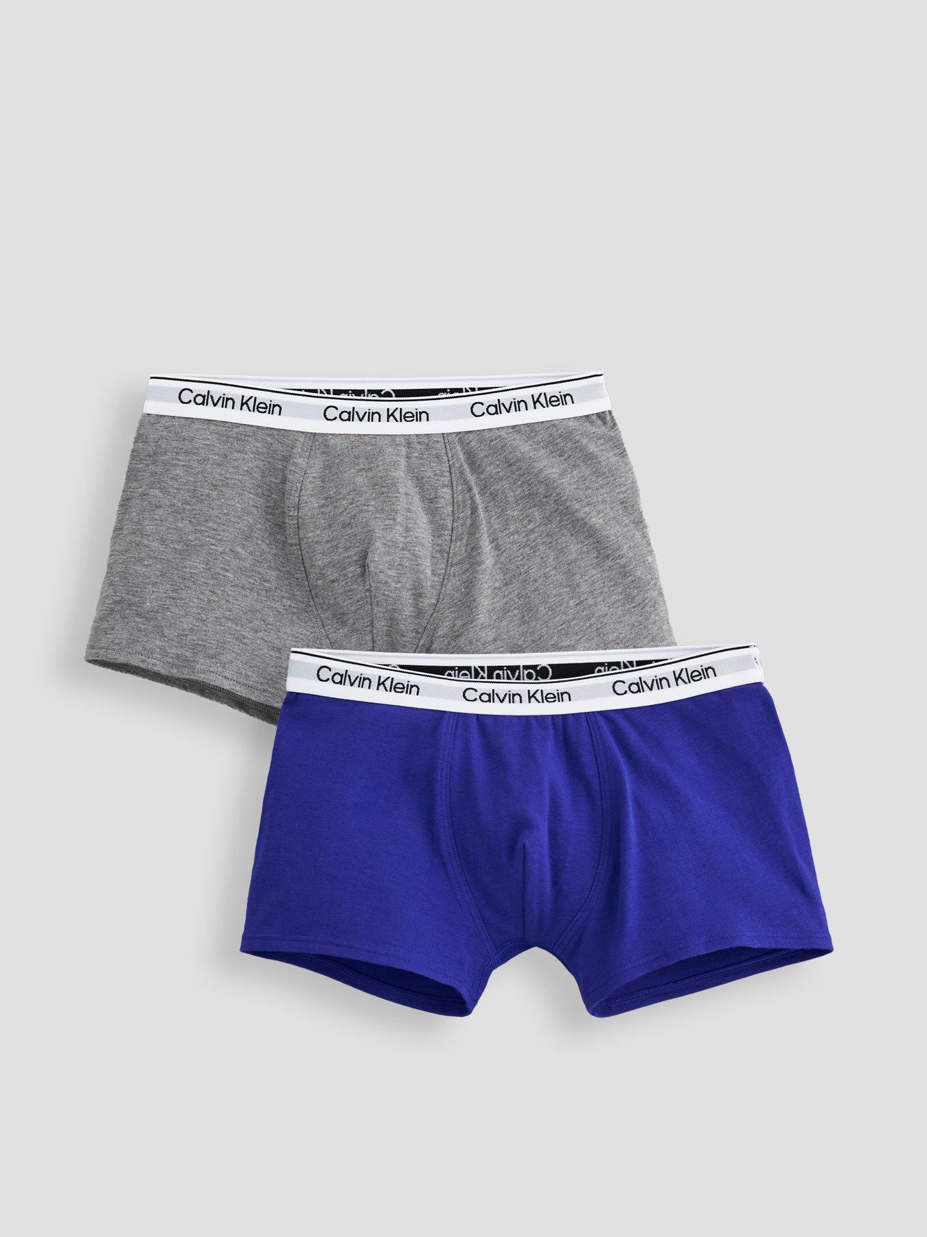 Calvin Klein Boys 2 Pack Modern Cotton Trunk, Multi, Size Age: 8-10 Years