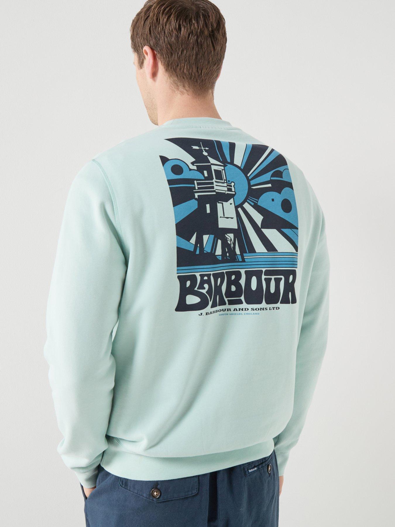 Barbour Barbour Livingstone Crew Neck Sweatshirt - Light Blue