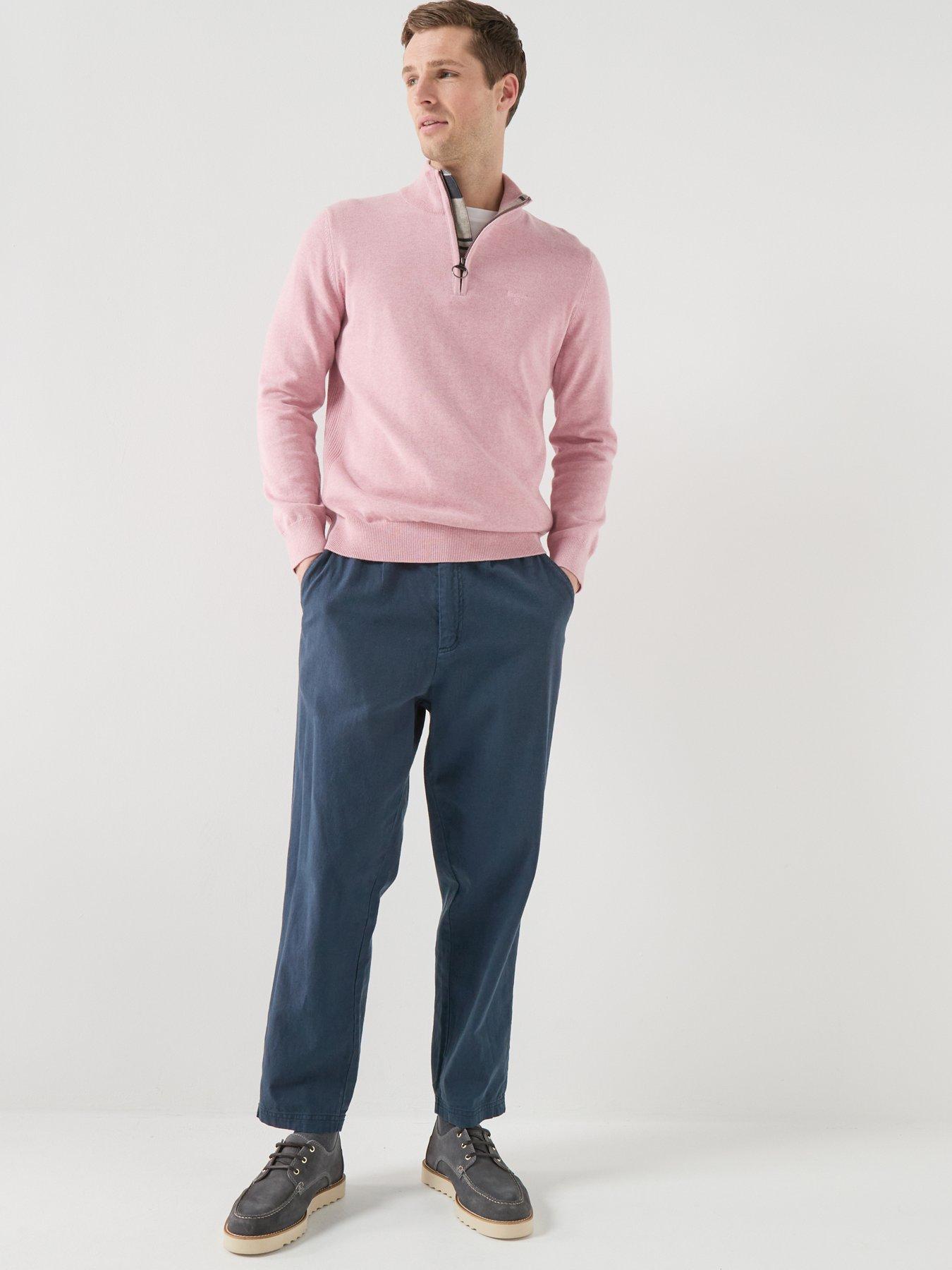 Image 3 of 6 of Barbour Cotton Half Zip Knitted Jumper - Pink