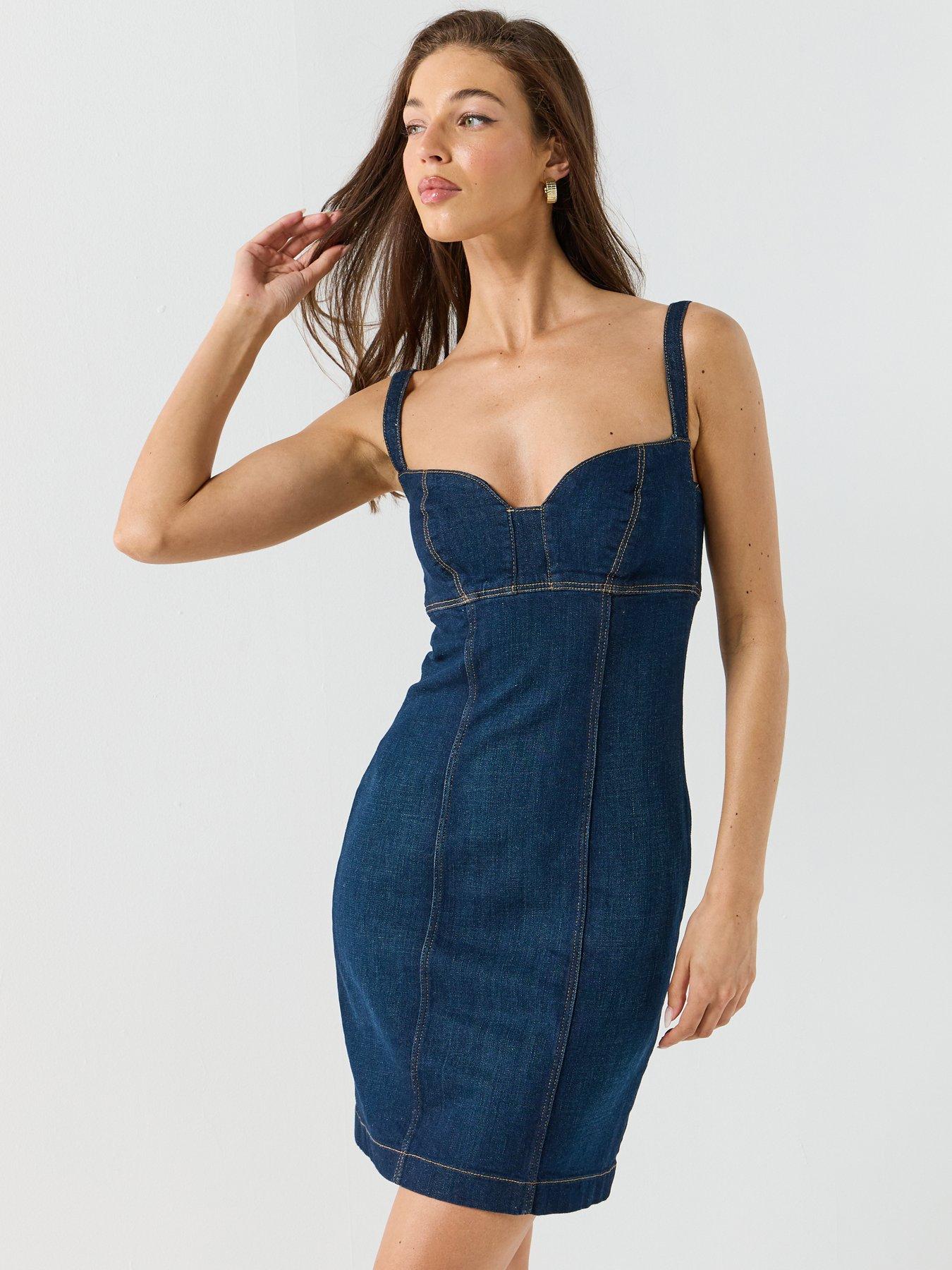 Dresses | Main Collection | Guess Jeans | Mini (Short) | Blue | XL | Women  | Very