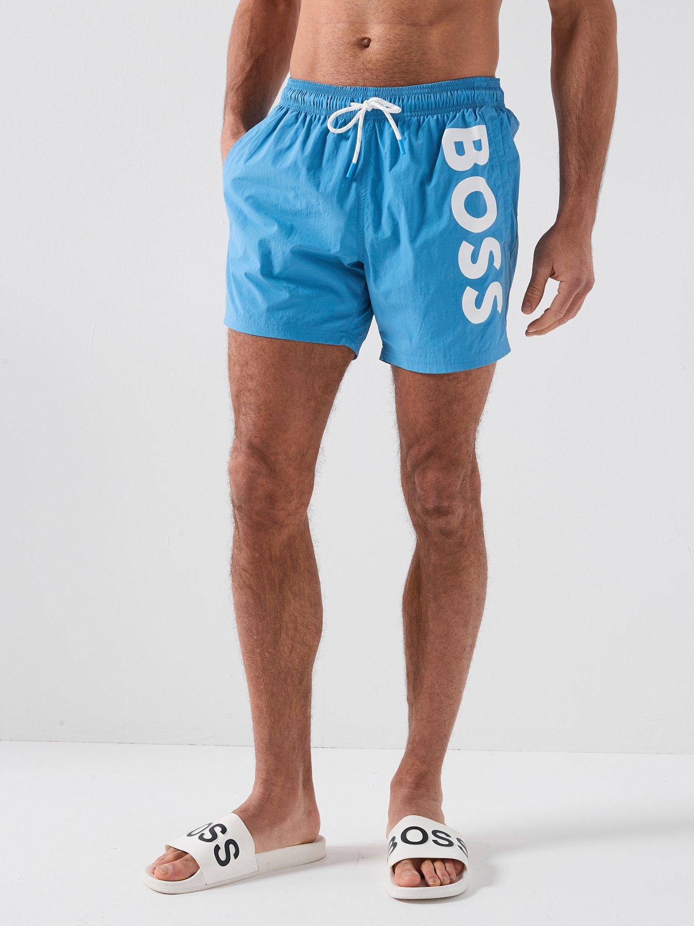 BOSS Octopus Swim Shorts, Aqua, Size Xl, Men