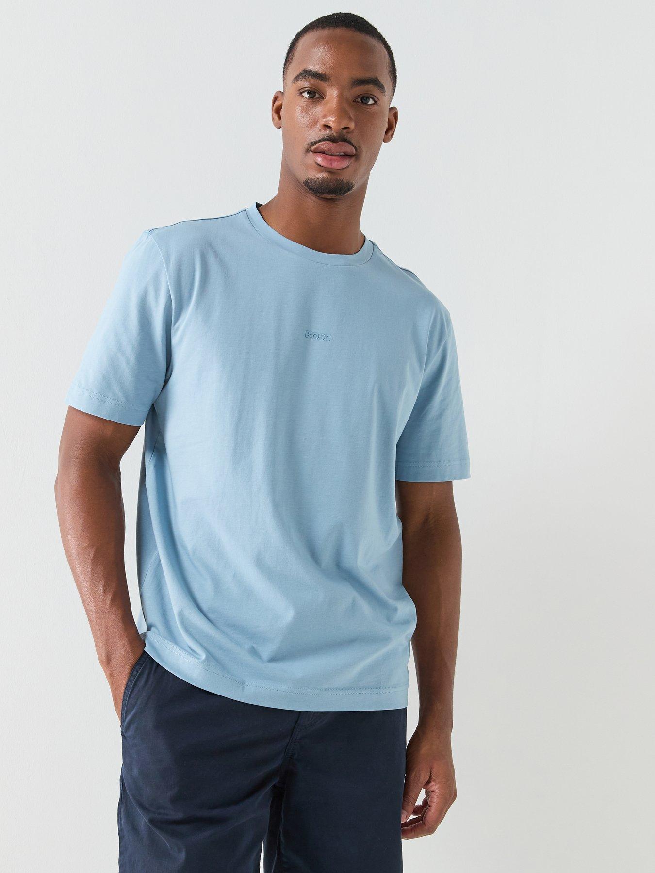 BOSS Centre Logo T-Shirt - Light Blue