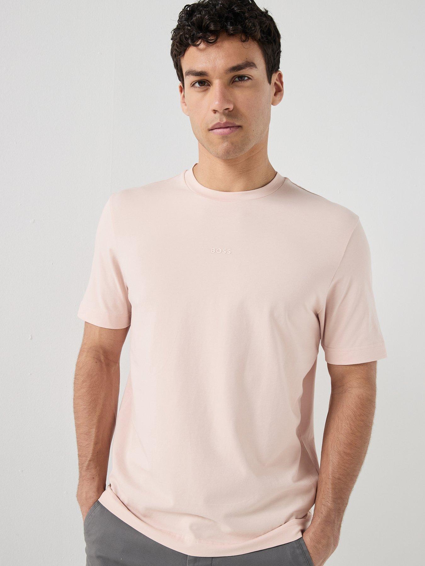BOSS Tchup Centre Logo T-Shirt - Light Pink
