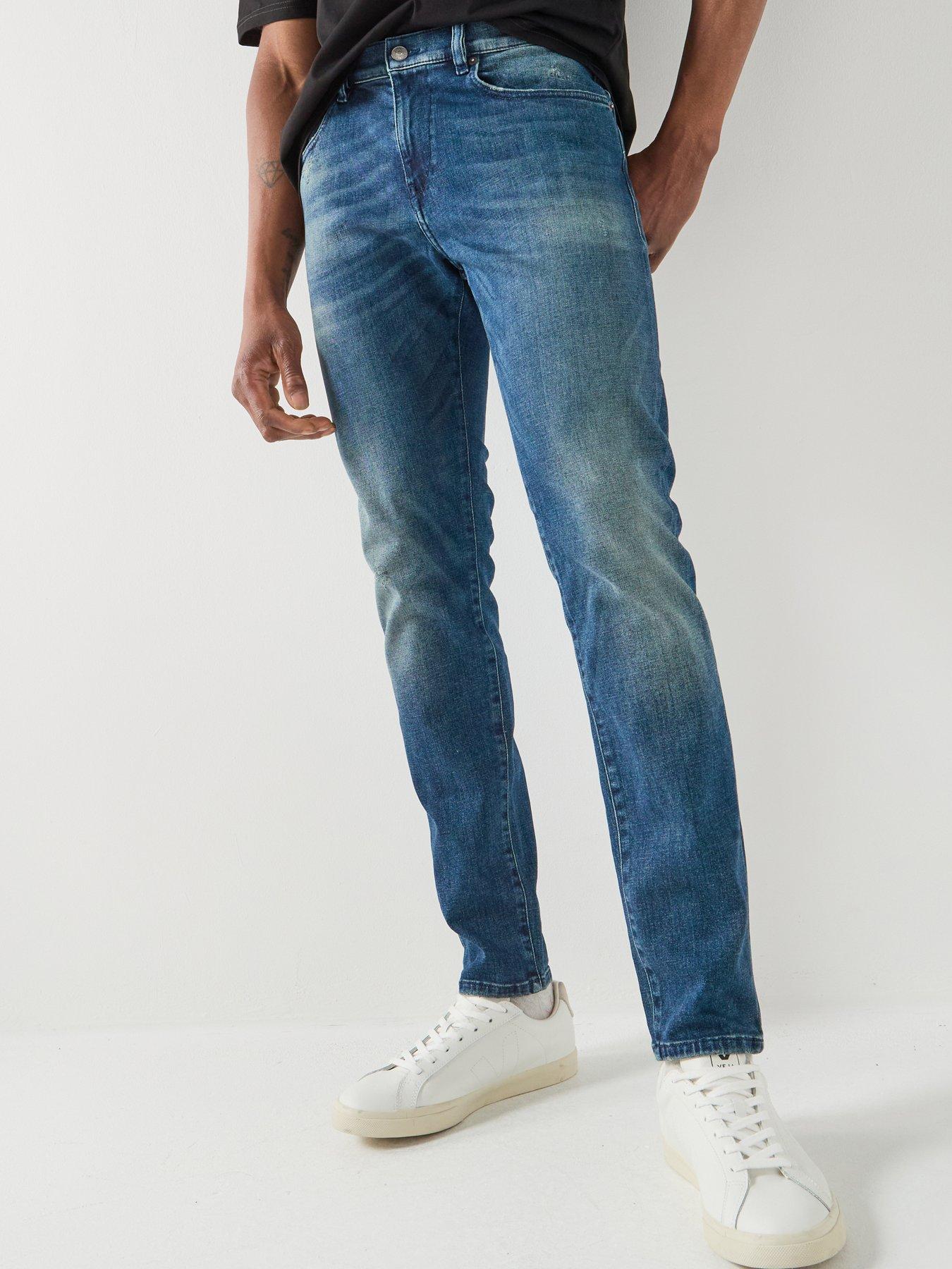 Diesel D-Strukt Slim Fit Distressed Jeans - Blue