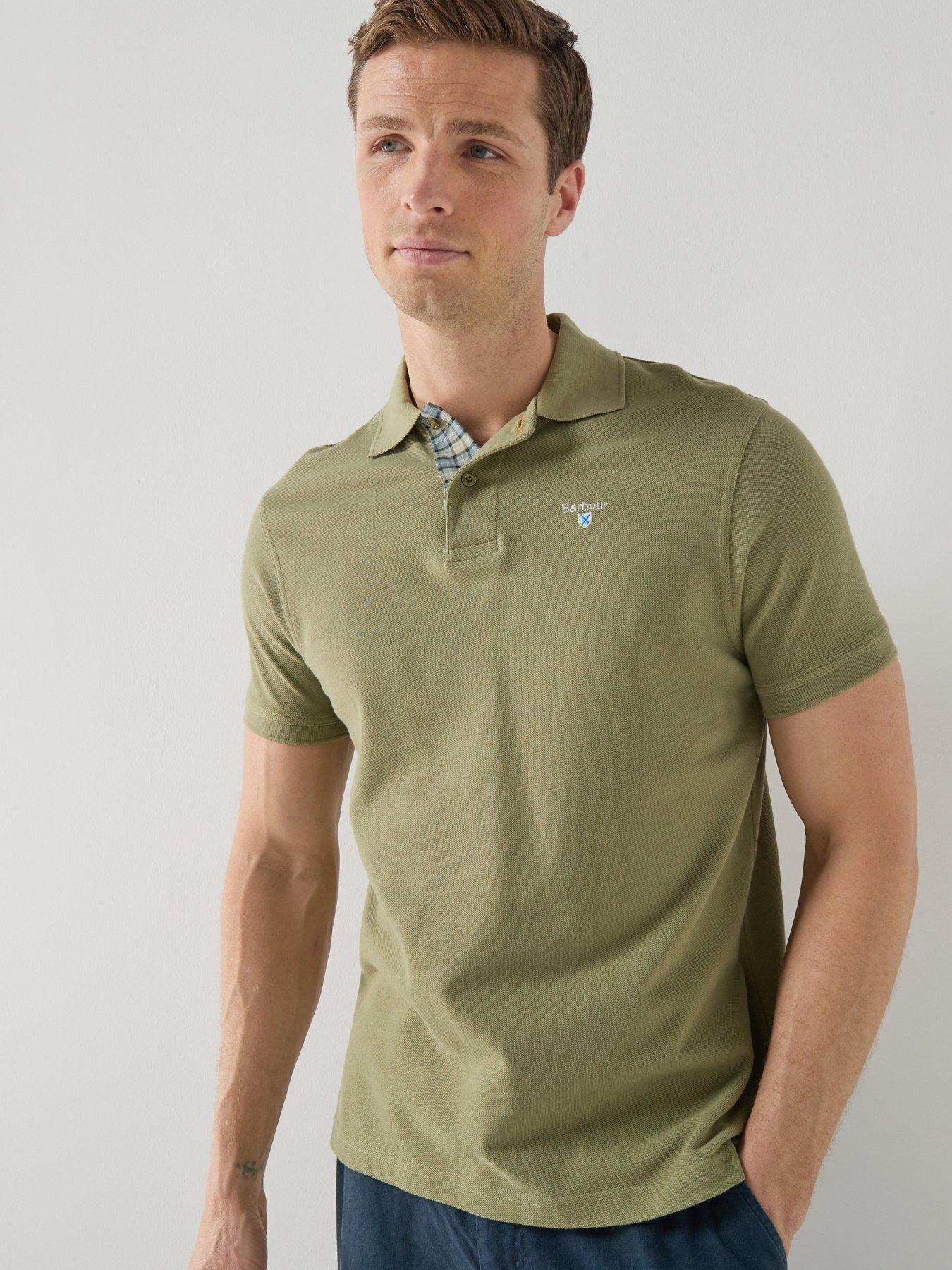 Barbour Tartan Pique Tailored Fit Polo Shirt - Green